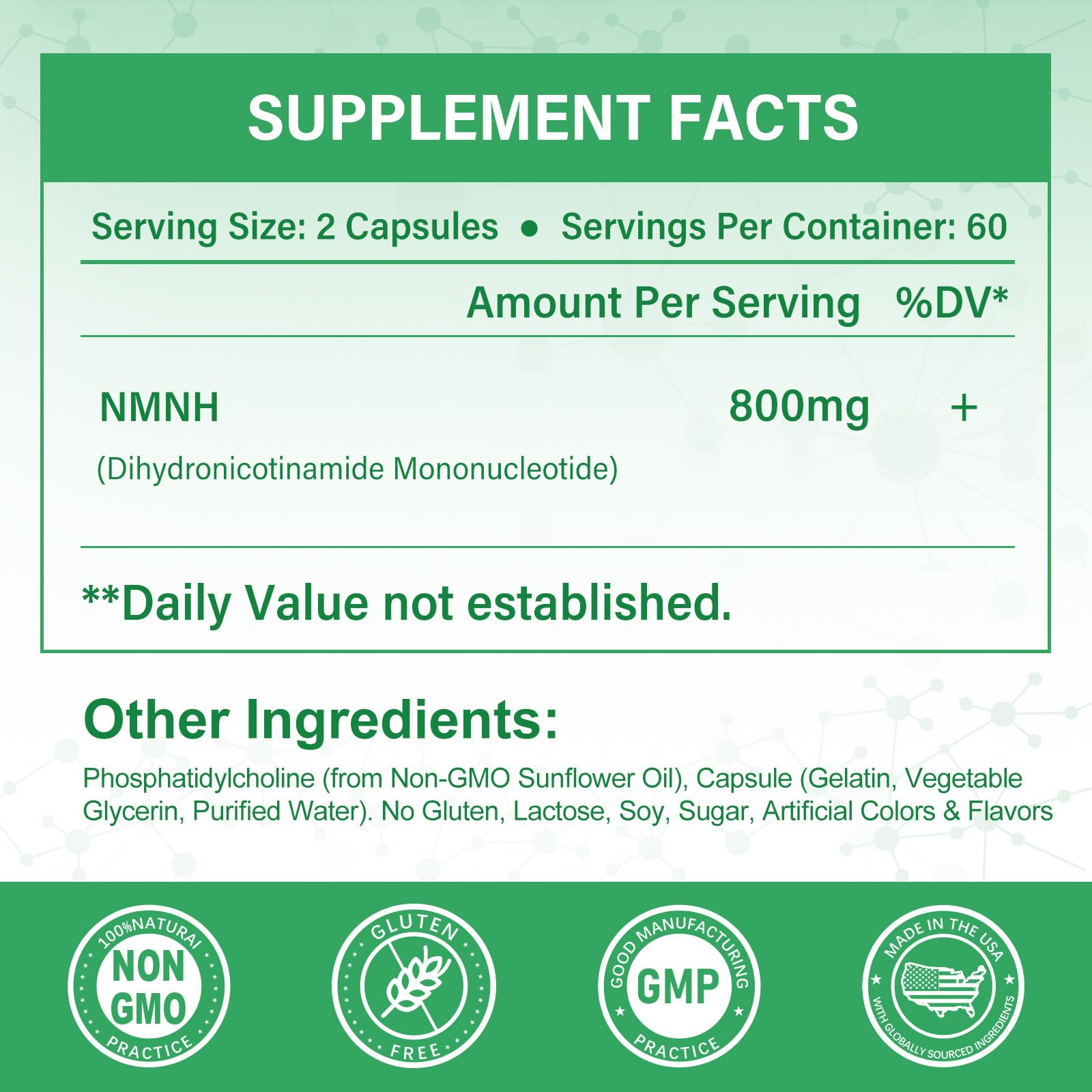 SUPRANOURISH Pure NMNH Supplement 120 Capsules - 800mg High-Purity NMNH Supplements, NAD Supplement for Boost NAD+ for Anti-Aging & Cellular Energy SUPRANOURISH buy supplements canada
