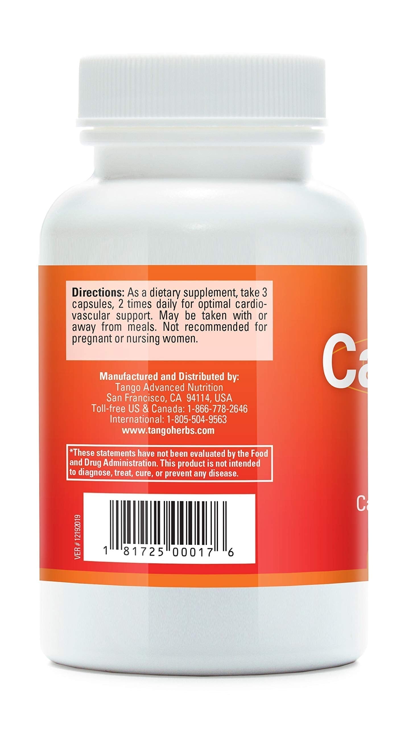 CardioPhase Natural Heart Support Supplement for Healthy Circulation and Cardiovascular Performance (180 Vegetarian Capsules) Tango buy supplements canada