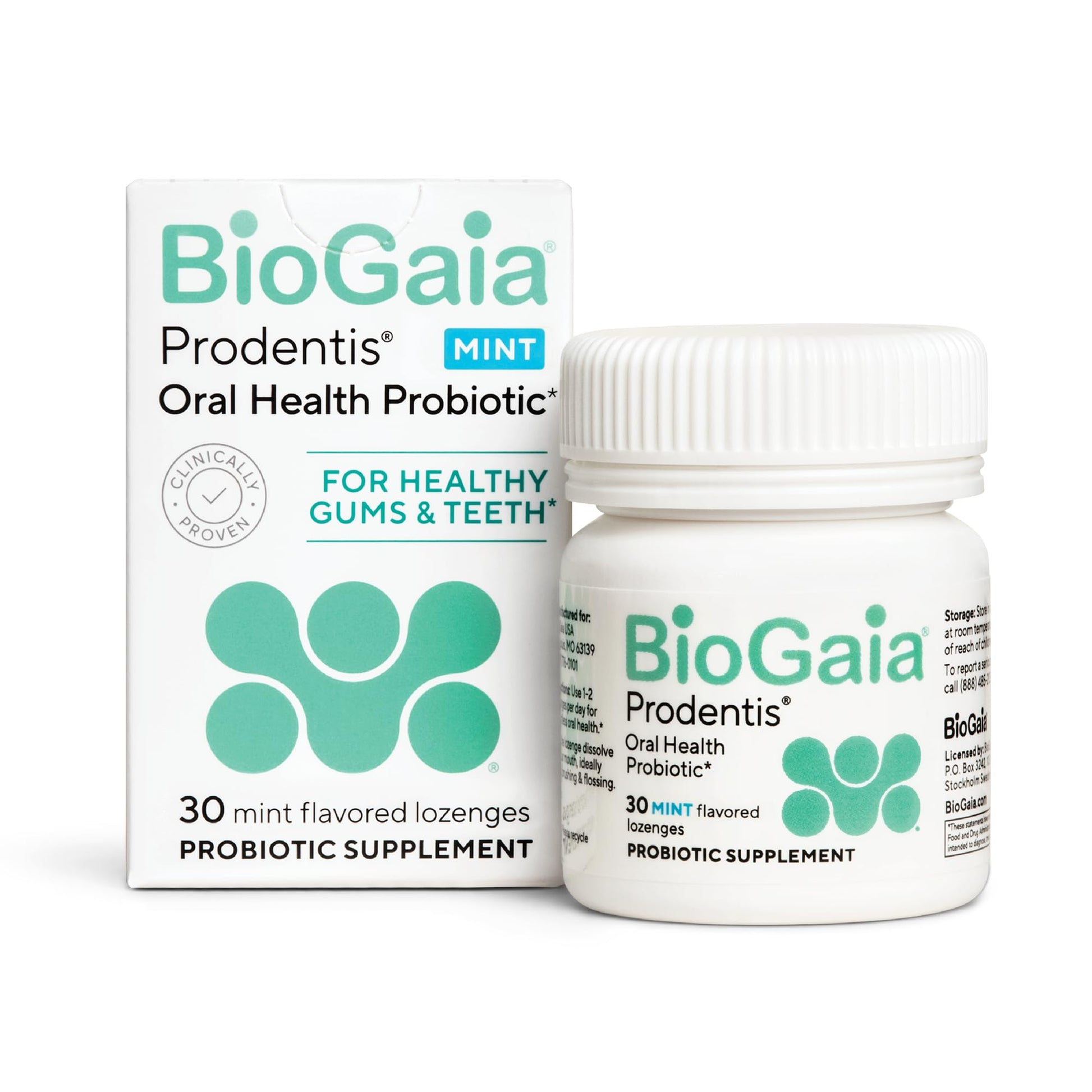 BioGaia Prodentis | Oral Probiotics | Promotes Healthy Gums & Teeth | Defends Against Bad Breath & Dental Problems | Improves Oral Health BioGaia buy supplements canada