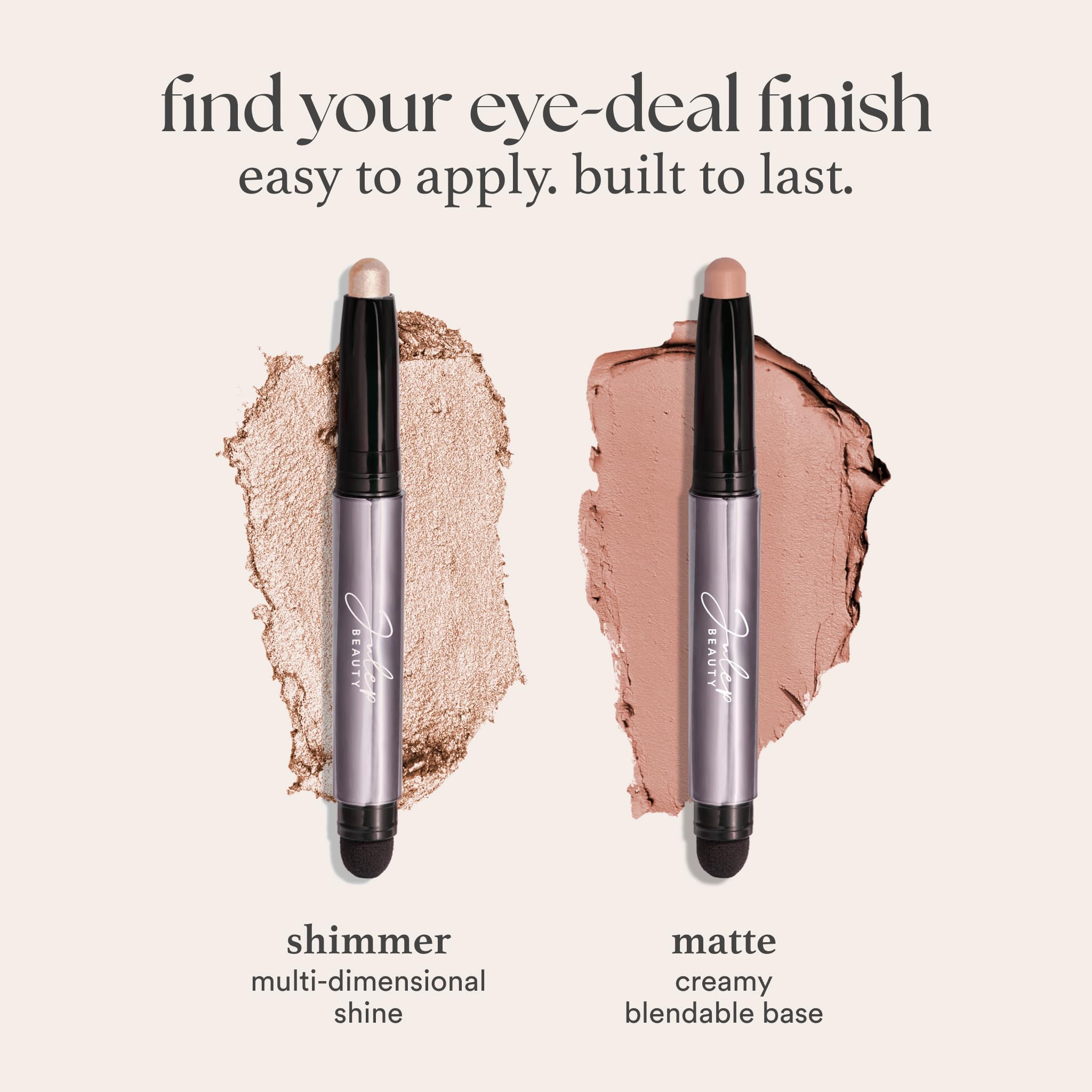 Julep Eyeshadow 101 Cream-to-Powder Waterproof Shadow Stick – Sand Shimmer – Long-Lasting, Crease-Proof, Champagne Toned Shimmer Cream Eyeshadow with Built-in Smudger Julep buy supplements canada