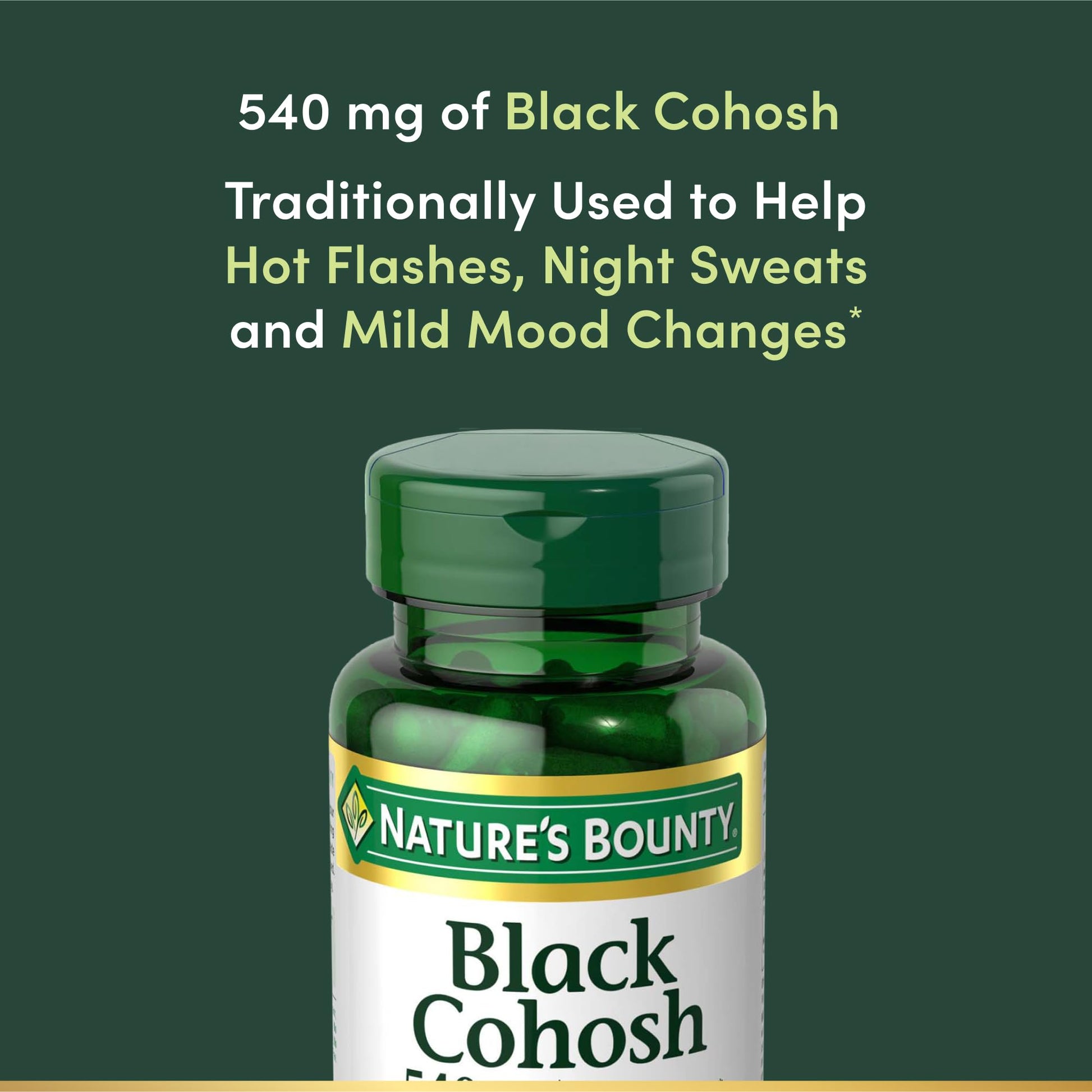 Nature's Bounty Black Cohosh Root Pills and Herbal Health Supplement, Natural Menopausal Support, 540 mg, 100 Capsules Nature's Bounty buy supplements canada