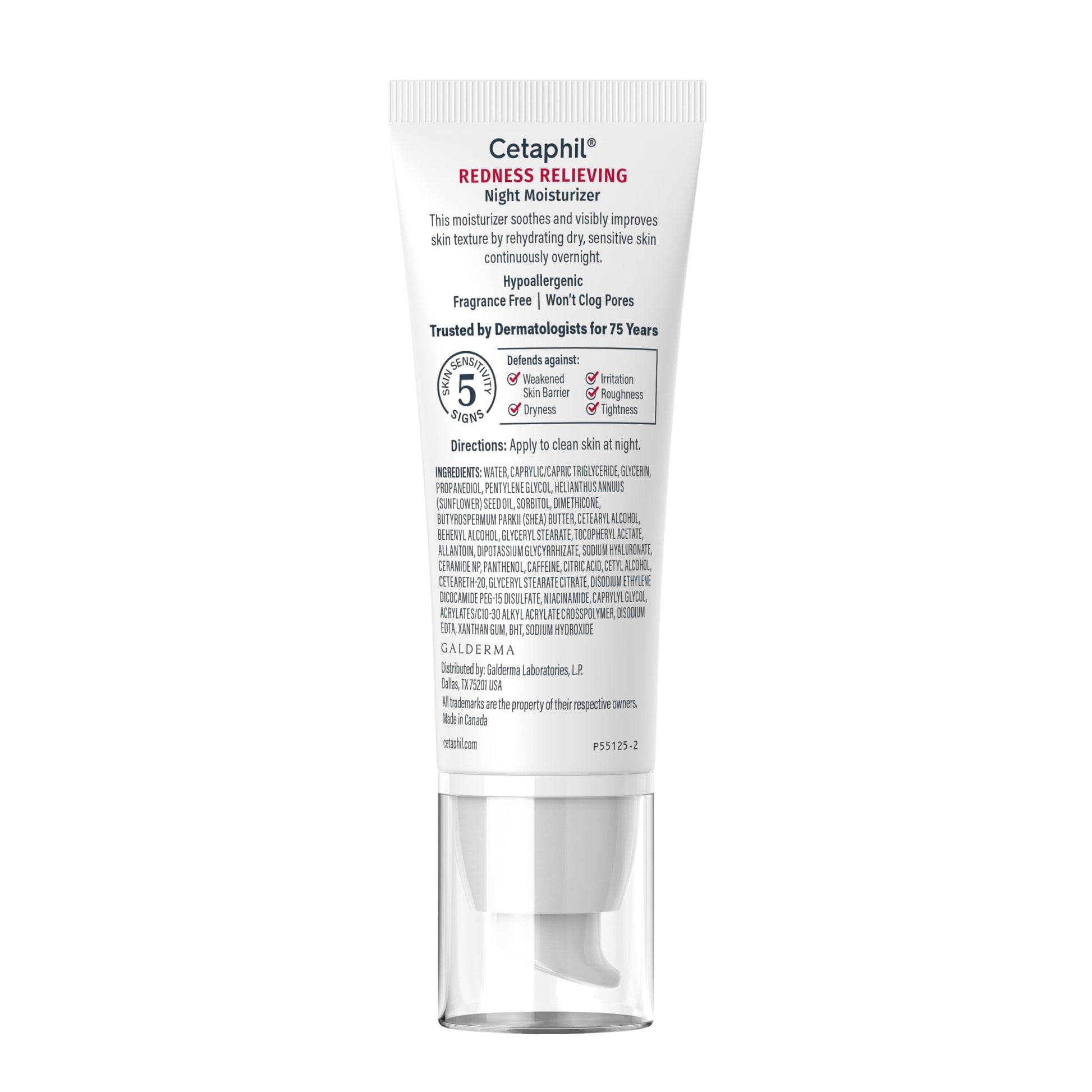 Cetaphil Night Cream, Redness Relieving Night Moisturizer for Face, 1.7 fl oz, For Dry, Redness-Prone Skin, Hypoallergenic, Fragrance Free Cetaphil buy supplements canada
