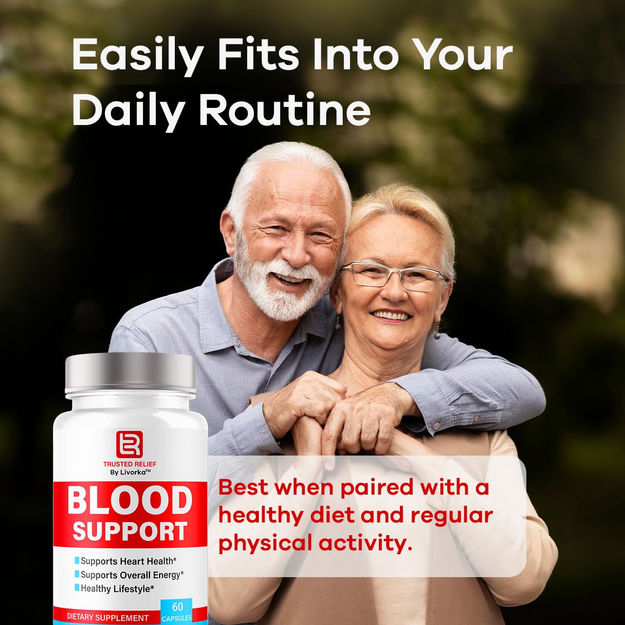 Trusted Relief Blood Support Capsules - Official TrustedRelief Blood Support Vitamin Pills, Natural Trusted Relief Advanced Premium Formula Wellness & Overal Health, 60 Capsules for 1 Month LIVORKA buy supplements canada