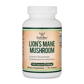 Organic Lions Mane Mushroom Capsules (120 Count), for Focus Support and Immune Health, Third Party Tested and Grown in The USA - by Double Wood Double Wood Supplements buy supplements canada