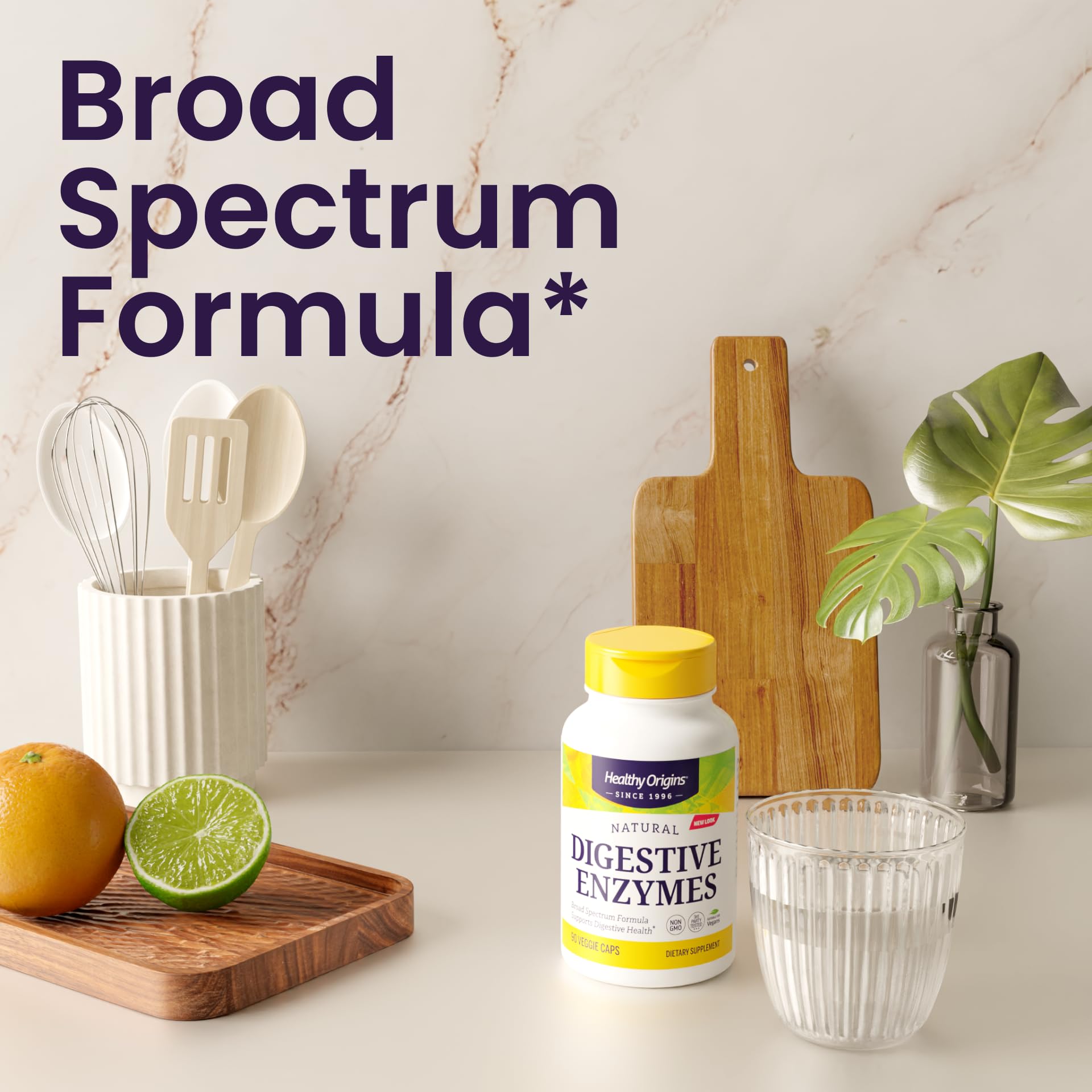 Healthy Origins Digestive Enzymes, 90 Veggie Capsules - Broad Spectrum, Multi-Enzyme Blend with Protease, Amylase & Lipase - Supports GI Comfort, Healthy Origins buy supplements canada