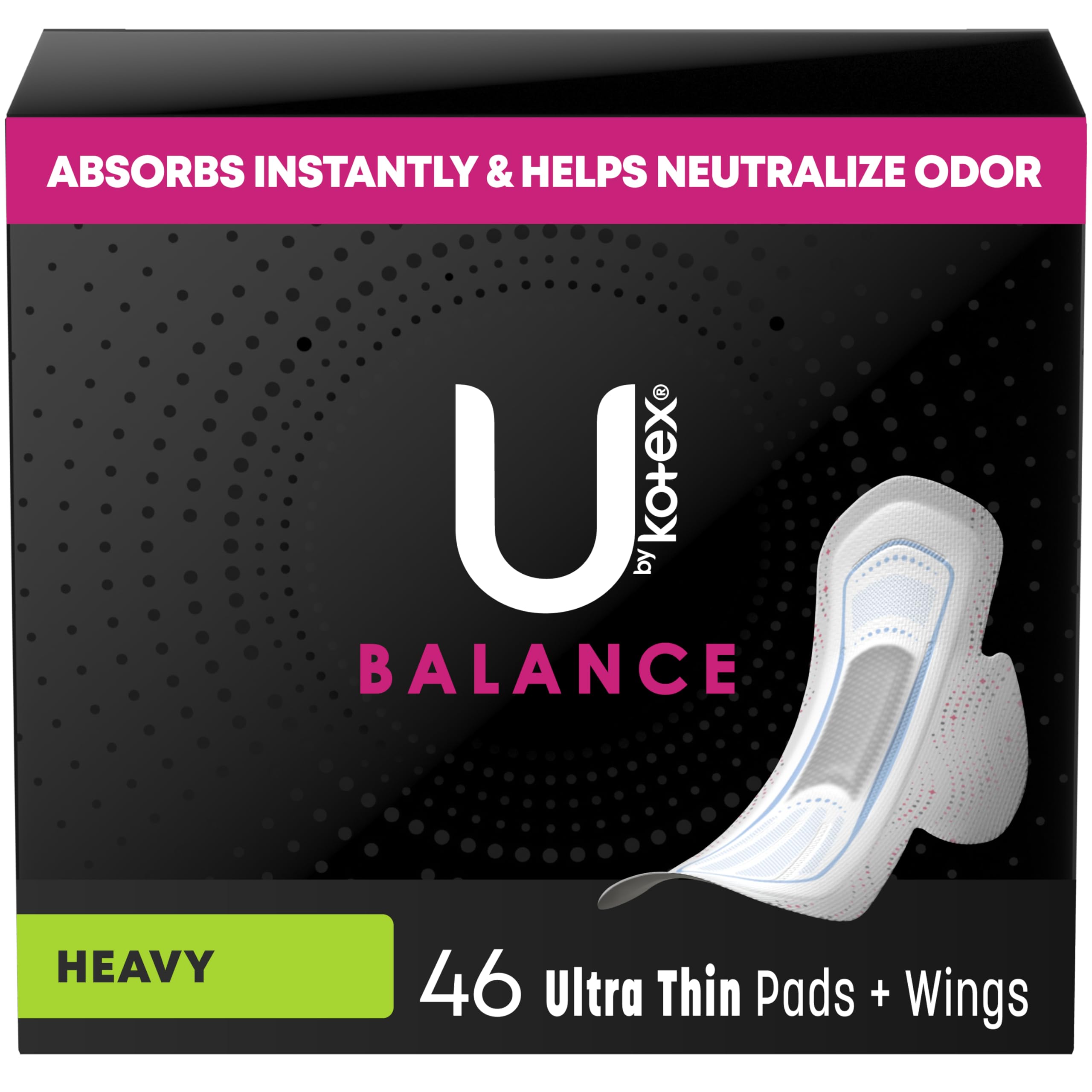 U by Kotex Balance Ultra Thin Pads with Wings, Heavy Absorbency, 46 Count (Packaging May Vary) U by Kotex buy supplements canada