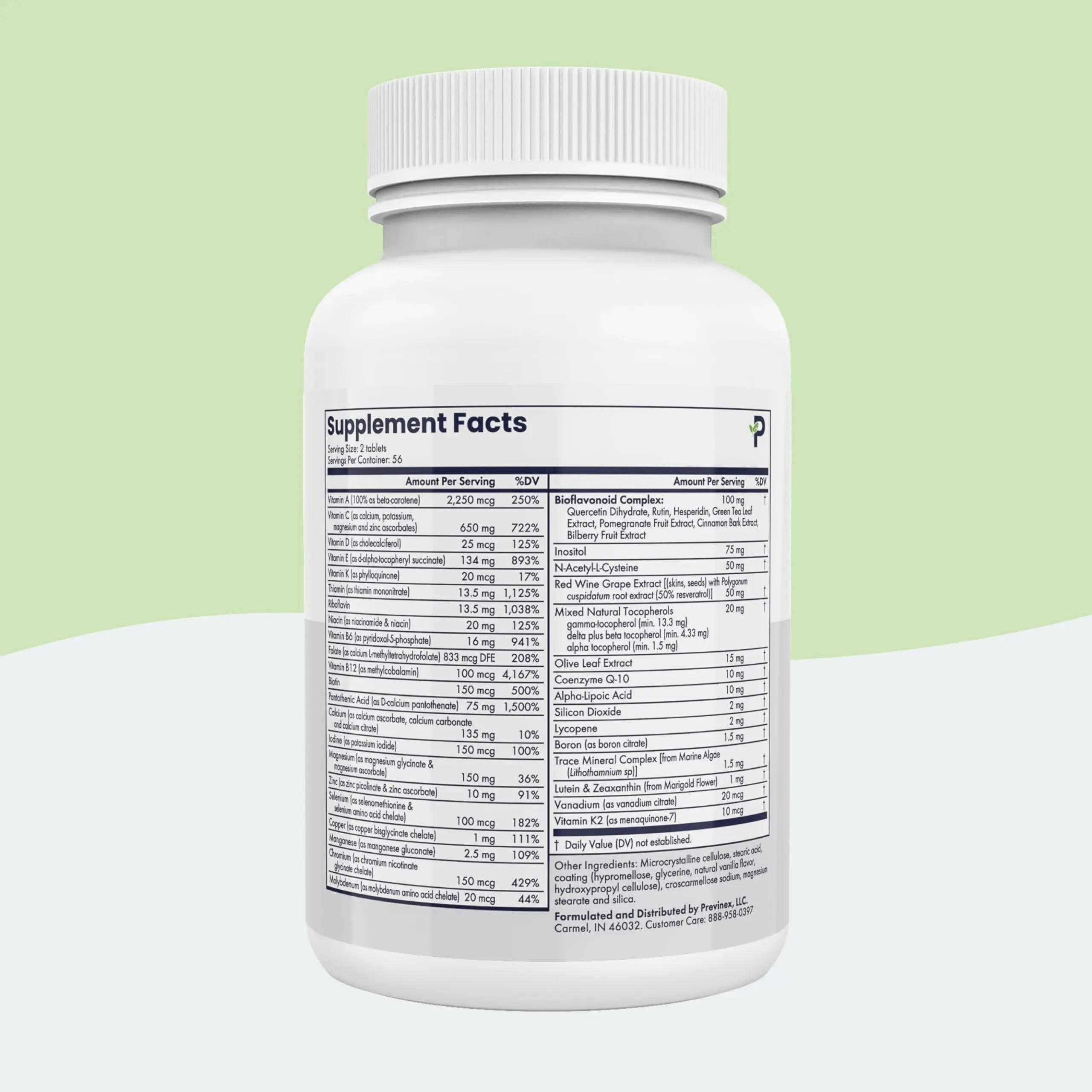 Previnex Multivitamin, Mineral & Antioxidant Plus - Multivitamin for Men & Women with Vital Nutrients, Vitamin C & Vitamin D & Vitamin E, 112 Tablets Previnex buy supplements canada