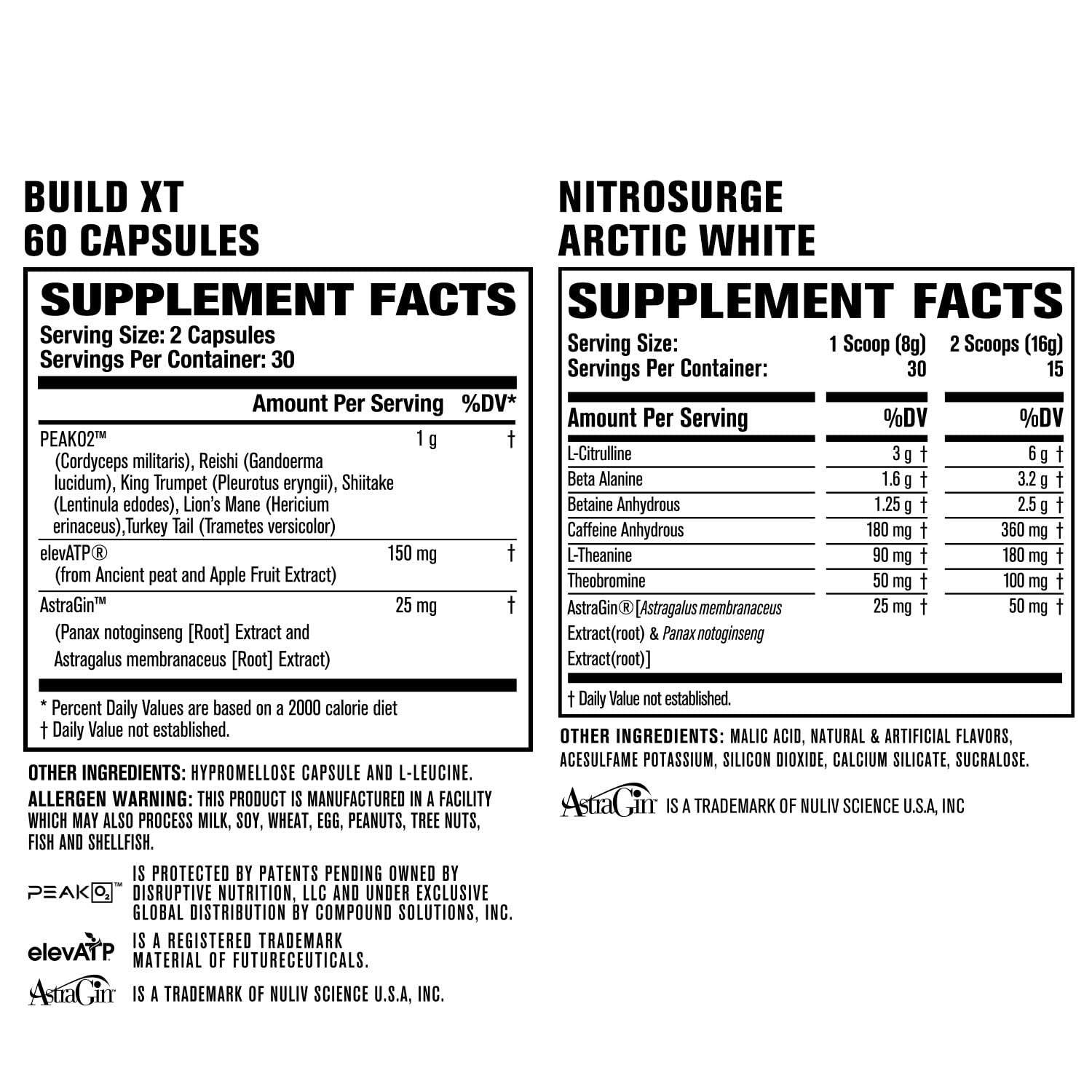 Jacked Factory Nitrosurge Pre-Workout in Arctic White & Build XT Muscle Building Bundle Jacked Factory buy supplements canada