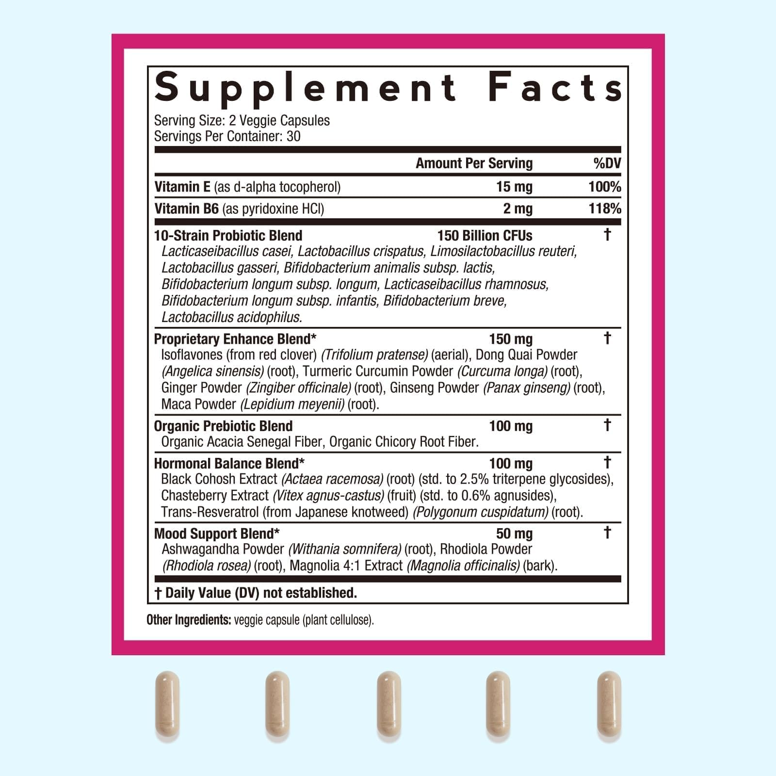 Doctor's Recipes Menopause Probiotic Supplements for Women, Black Cohosh for Menopause Hot Flashes, Probiotics with Ashwagandha, Dong Quai, Supports Energy, 60 Capsules Doctor's Recipes buy supplements canada