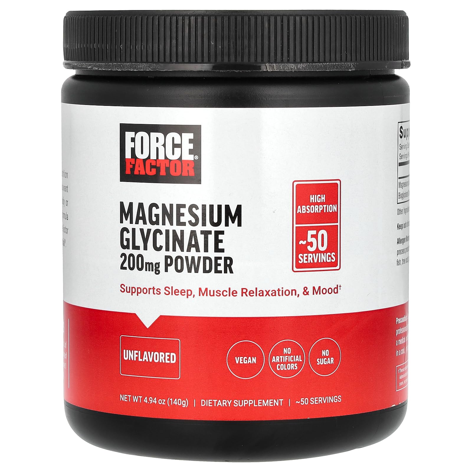 Force Factor Magnesium Glycinate 200mg, Magnesium Supplement for Women and Men to Support Sleep, Muscle Relaxation, and Mood, High Absorption, Vegan, 50 Servings Force Factor buy supplements canada