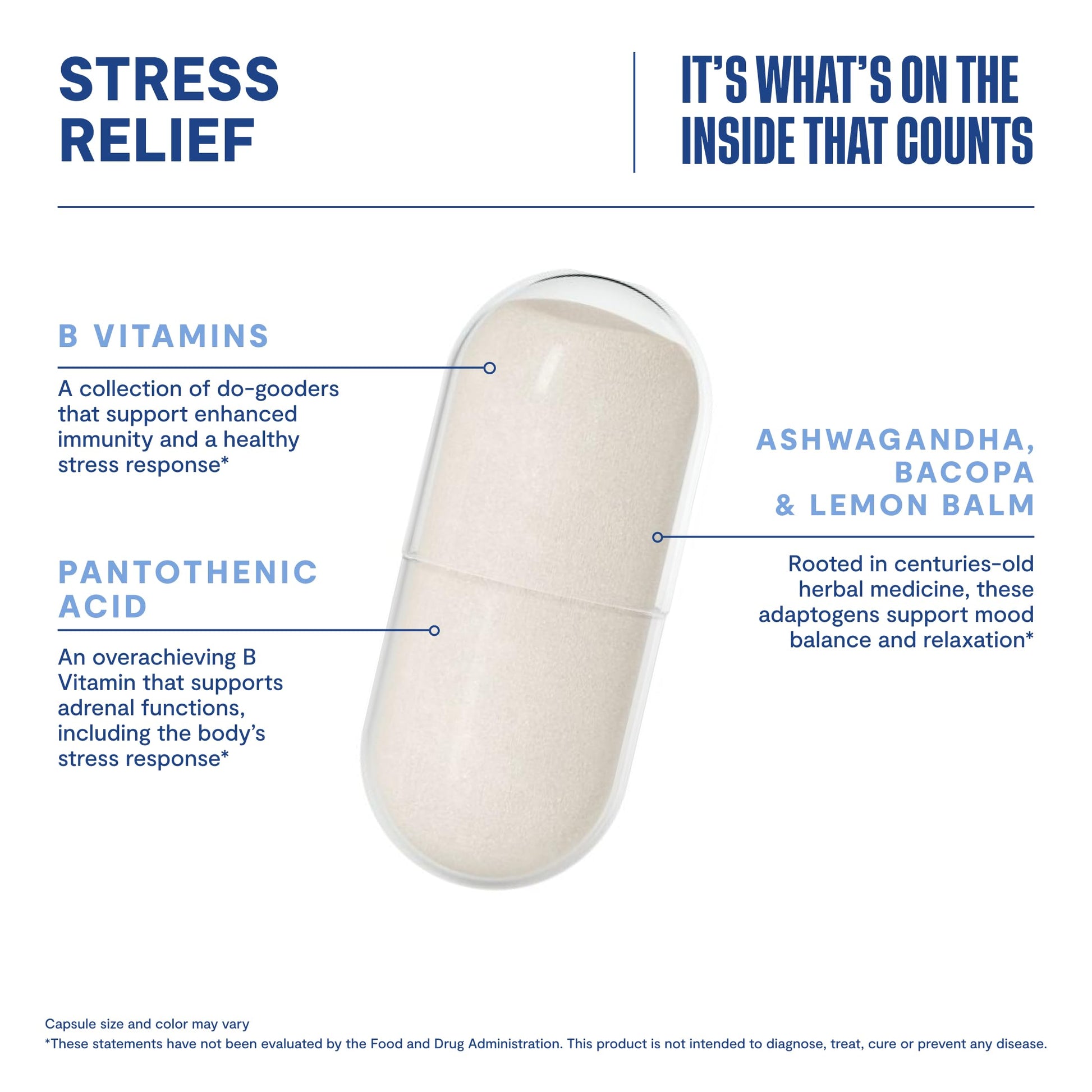 Habit Stress Relief Supplement (60 Capsules) - New Look, Supports Relaxation & Mood Balance, Vitamin B, Adaptogens, Lemon Balm, Calming, Vegan, Non-GMO (1 Pack) H' Habit buy supplements canada
