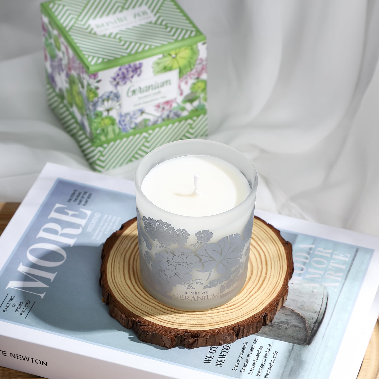 ROMIIE ZOI Scented Candle - Geranium - 6oz Aromatherapy Soy Wax Jar Candle for Home, Gifts for Women ROMIIE ZOI buy supplements canada