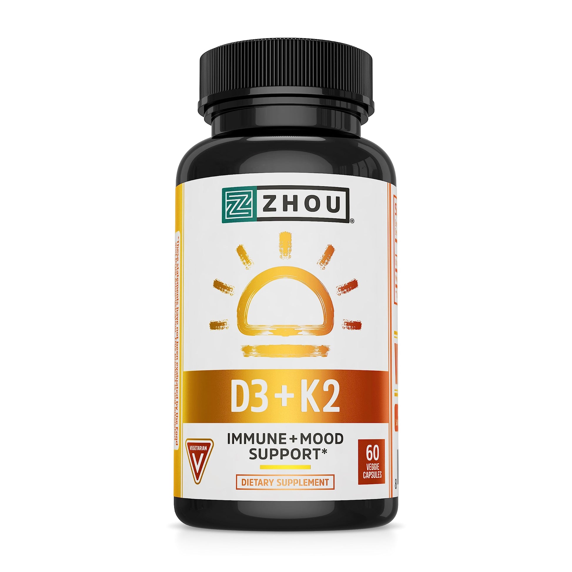 Zhou Nutrition Vitamin D3 K2, Bone and Heart Health Formula 5000 IU Vitamin D3 & 90 mcg Zhou Nutrition buy supplements canada