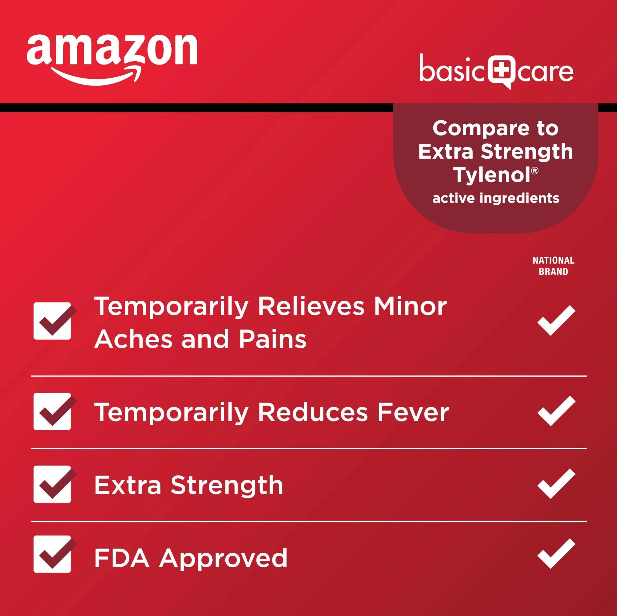 Amazon Basic Care Extra Strength Pain Relief, Acetaminophen Caplets, 500 mg, 200 Count Amazon Basic Care buy supplements canada