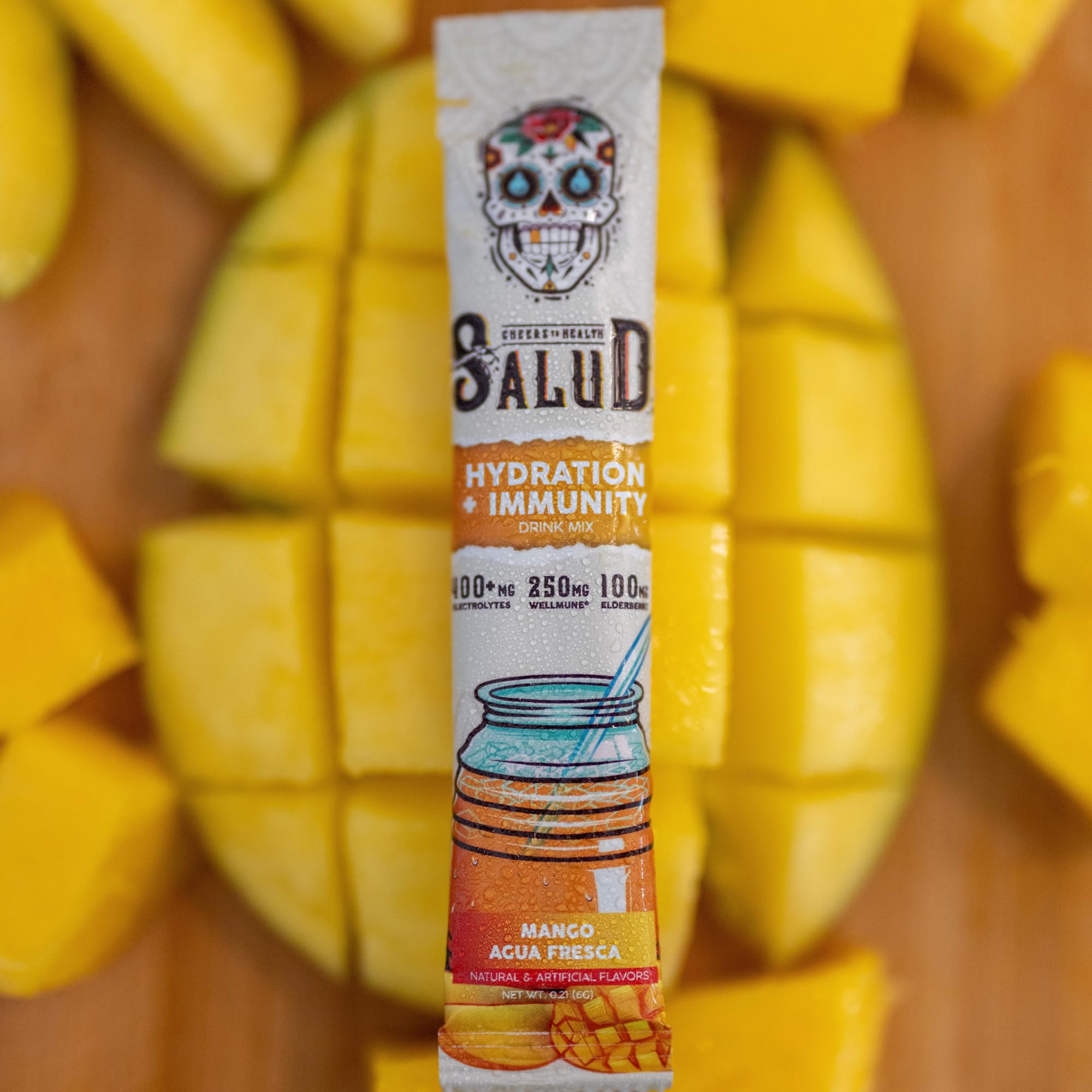 Salud 2-in-1 Hydration Packets + Immunity Electrolytes Powder, Mango - Agua Fresca Drink Mix, Elderberry, Dairy & Soy Free, Non-GMO, Gluten Free, Taste Salud buy supplements canada