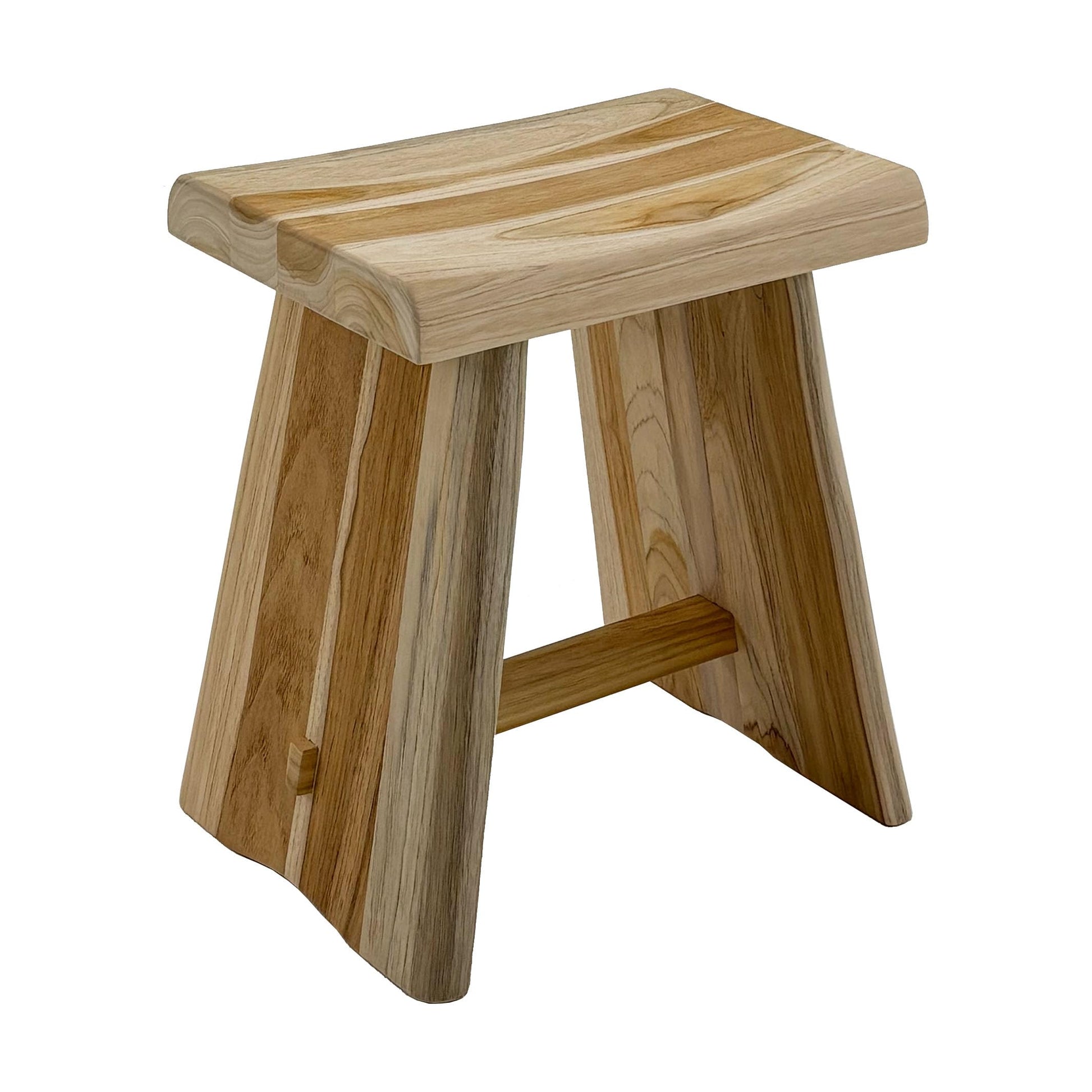 Nordic Teak Natural Teak Shower Stool with Curved Seat & Shelf | Spa-Style Bench for Bath | Shower | SPA | Pool | Patio | Select Grade (Natural Salem) NORDIC STYLE TEAK buy supplements canada