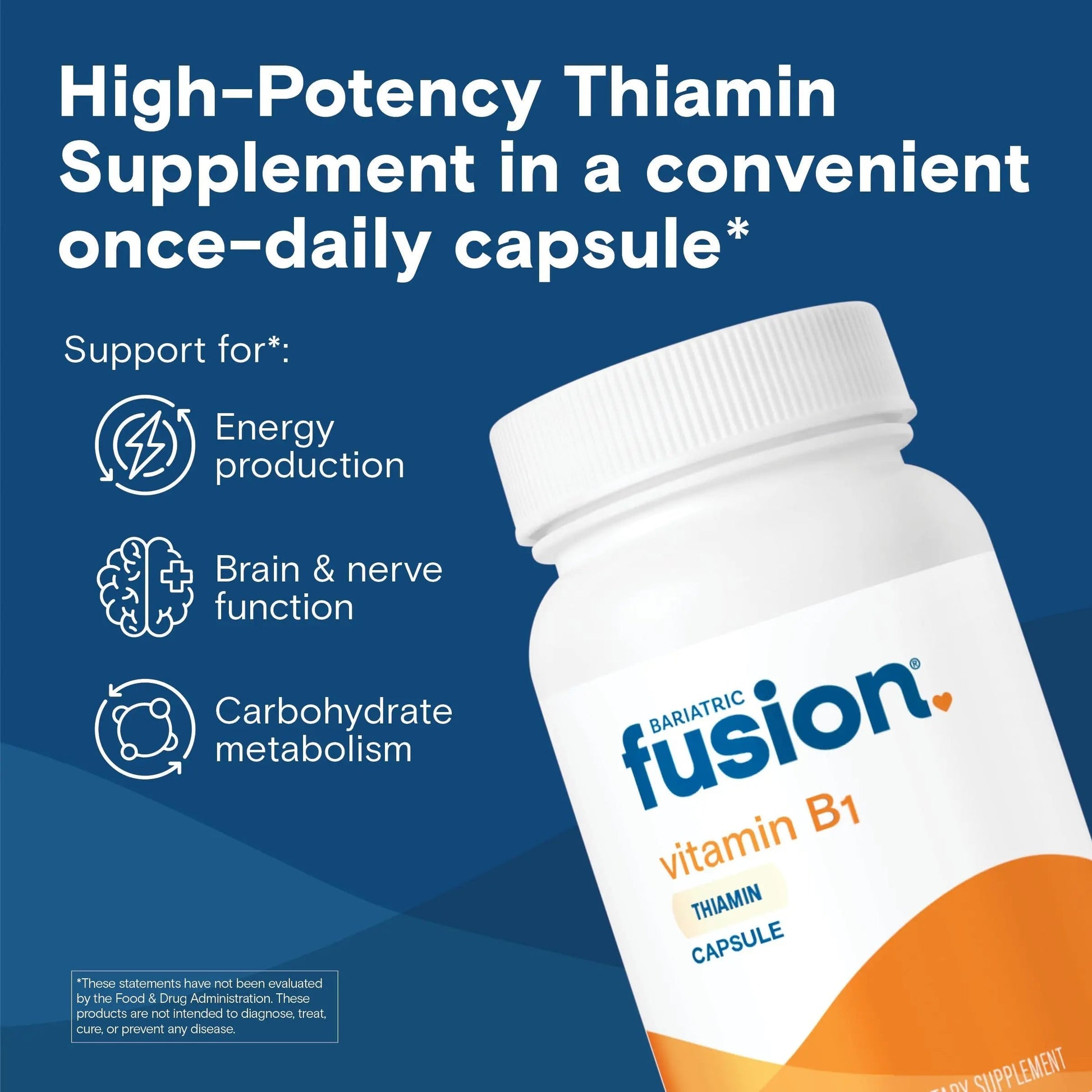 Bariatric Fusion Vitamin B1(Thiamine) for Bariatric Surgery Patients Including Gastric Bypass & Sleeve Gastrectomy, Easy to Swallow Capsule, 90 Count Bariatric Fusion buy supplements canada
