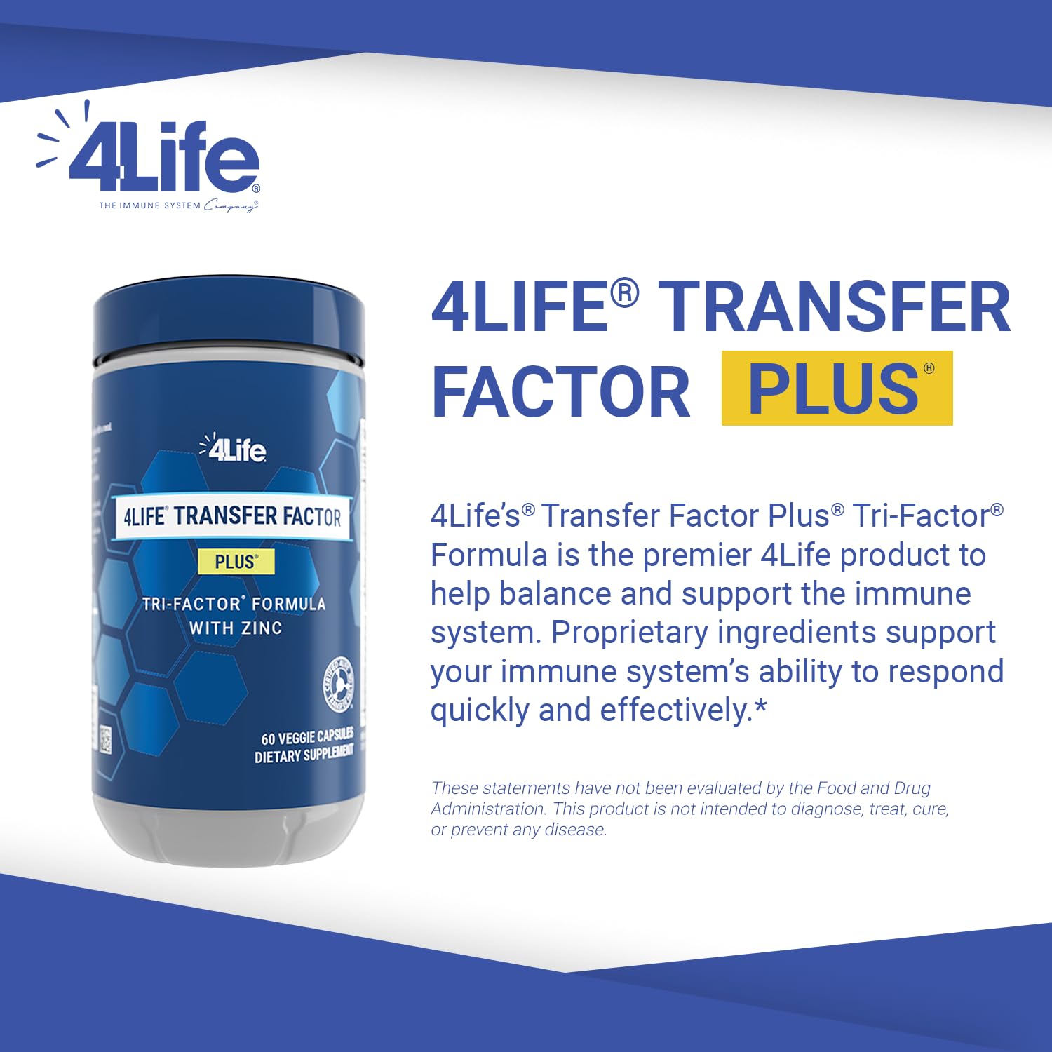 4Life Transfer Factor Plus - Support with Zinc, Super Mushroom Blend (Maitake, Shiitake, Agaricus), and Colostrum & Egg Yolk Extracts - 60 Capsules 4Life buy supplements canada