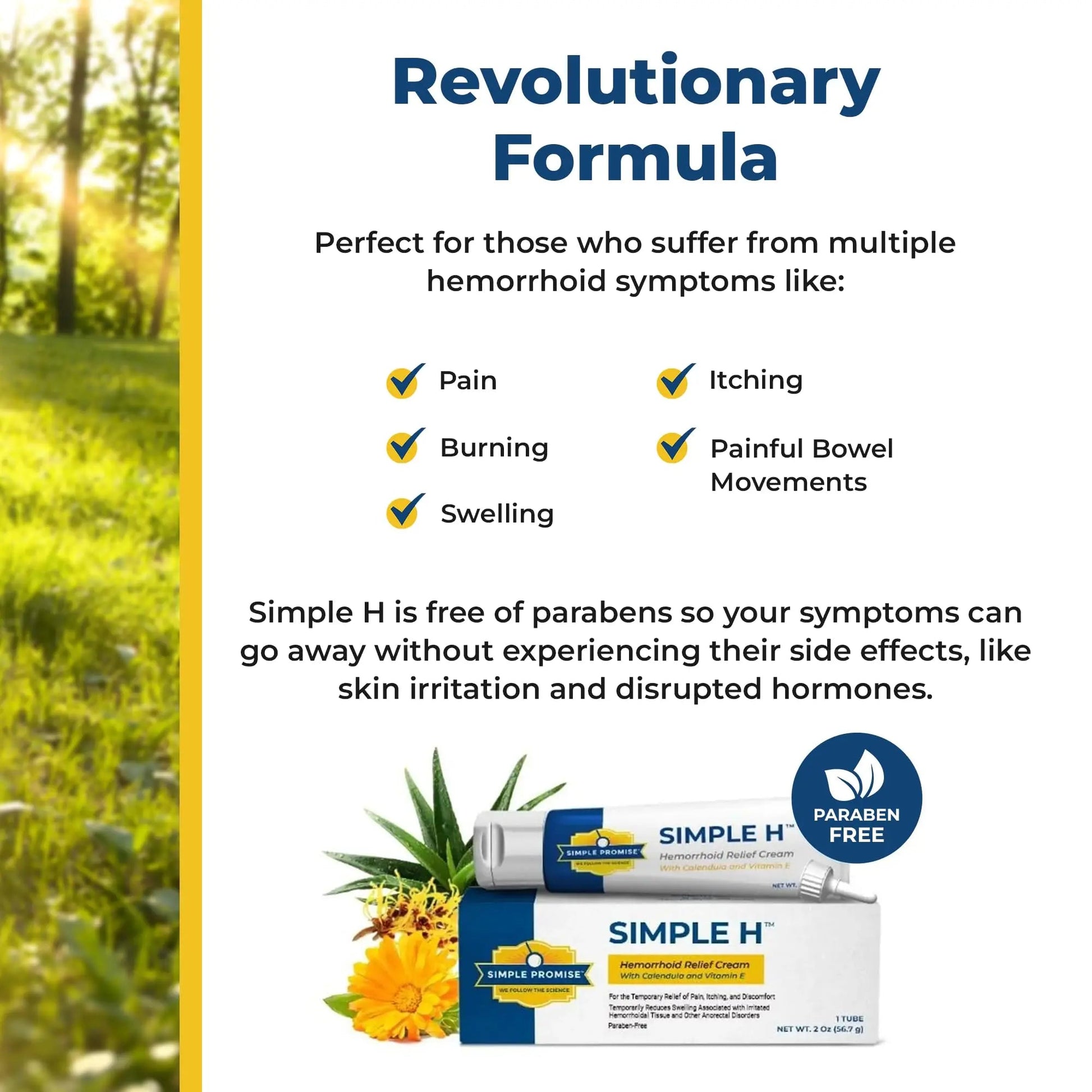 Simple Promise – Simple H Hemorrhoid Cream – Gentle Fast-Absorbing Formula with 28 Potent Ingredients & Enhanced Delivery System – Paraben-Free, Promotes Comfort & Relief, 2 oz Simple Promise buy supplements canada