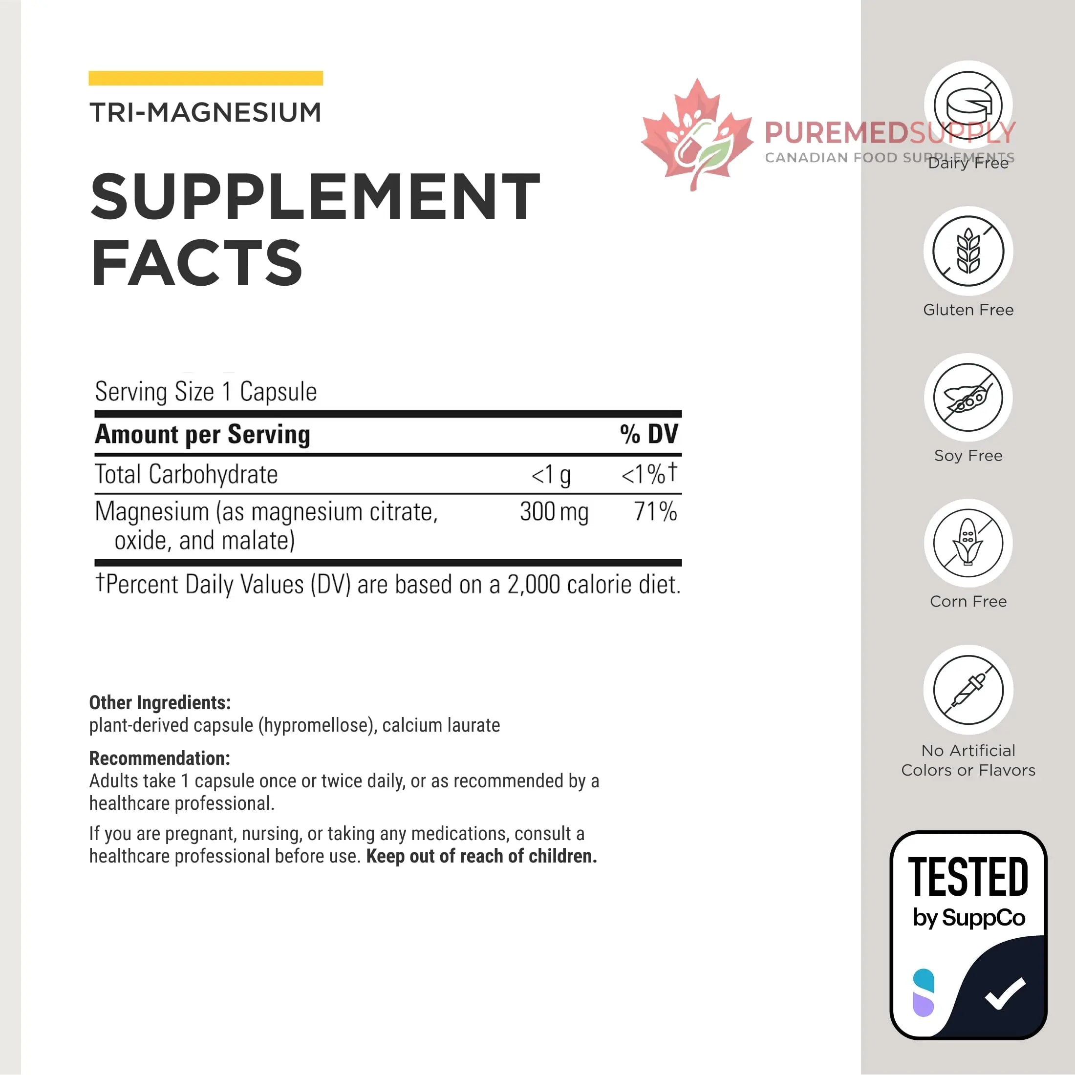 Integrative Therapeutics Tri-Magnesium - Supports Cellular Energy & Energy Metabolism* - Magnesium Supplement for Heart & Nerve Health Support* - Third-Party Tested - 90 Capsules (90 Servings) Integrative Therapeutics buy supplements canada