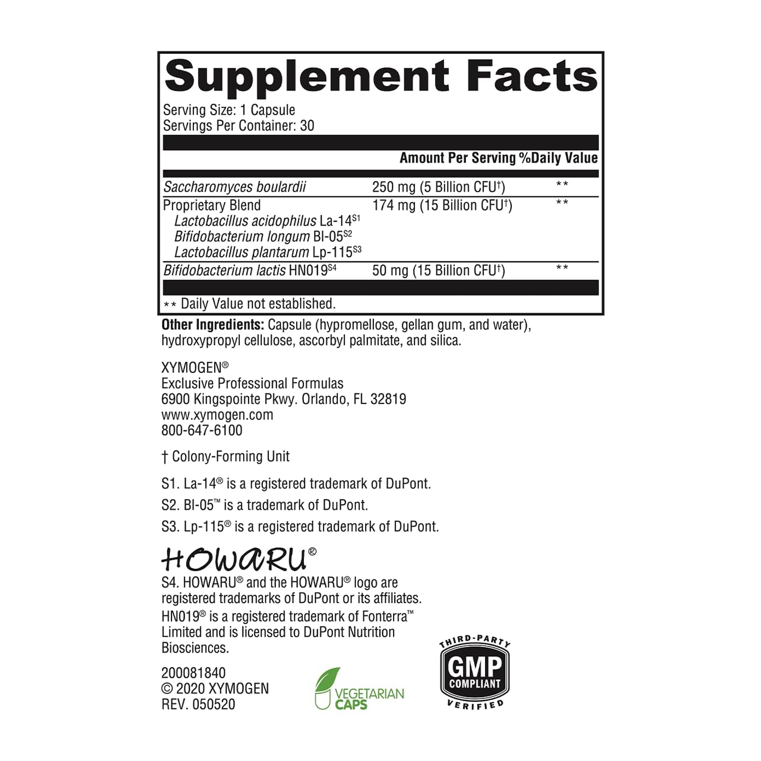 XYMOGEN ProbioMax Sb 35B - 35 Billion CFU Probiotic Supplement for Digestive Health Support* - Saccharomyces Boulardii - Vegetarian, Non-GMO & Gluten-Free - 30 Capsules XYMOGEN buy supplements canada