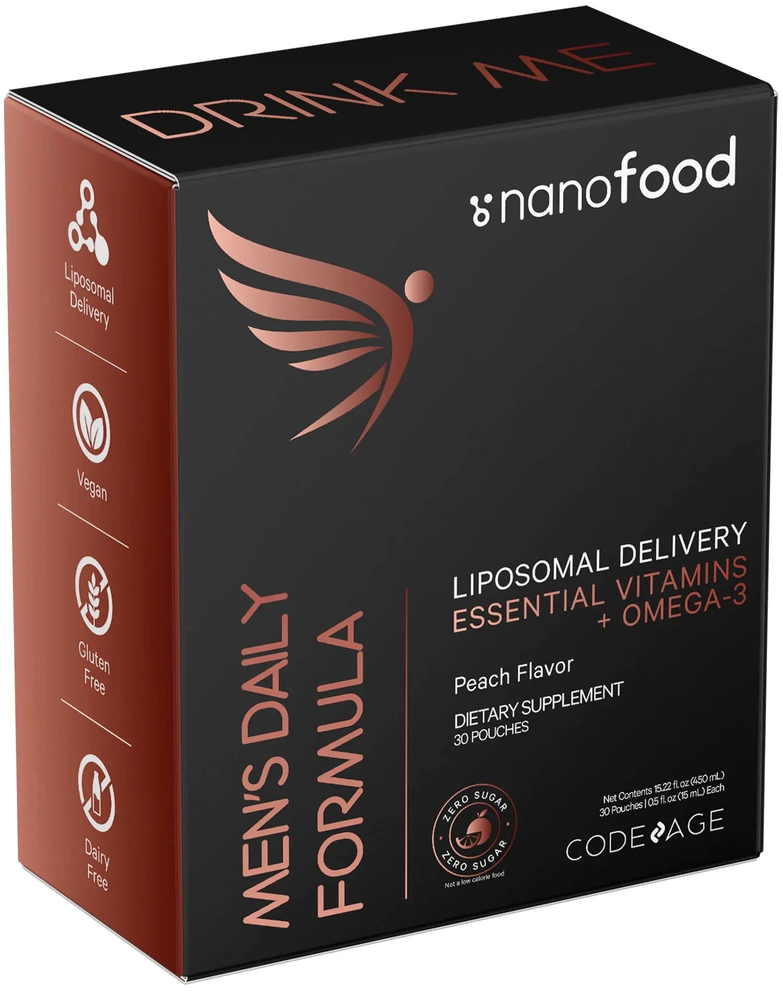 Codeage Daily Men Liquid Vitamins Supplement - Liposomal Multivitamin A, B, C, D, E, Biotin, Omega-3 & Omega-9 Codeage buy supplements canada