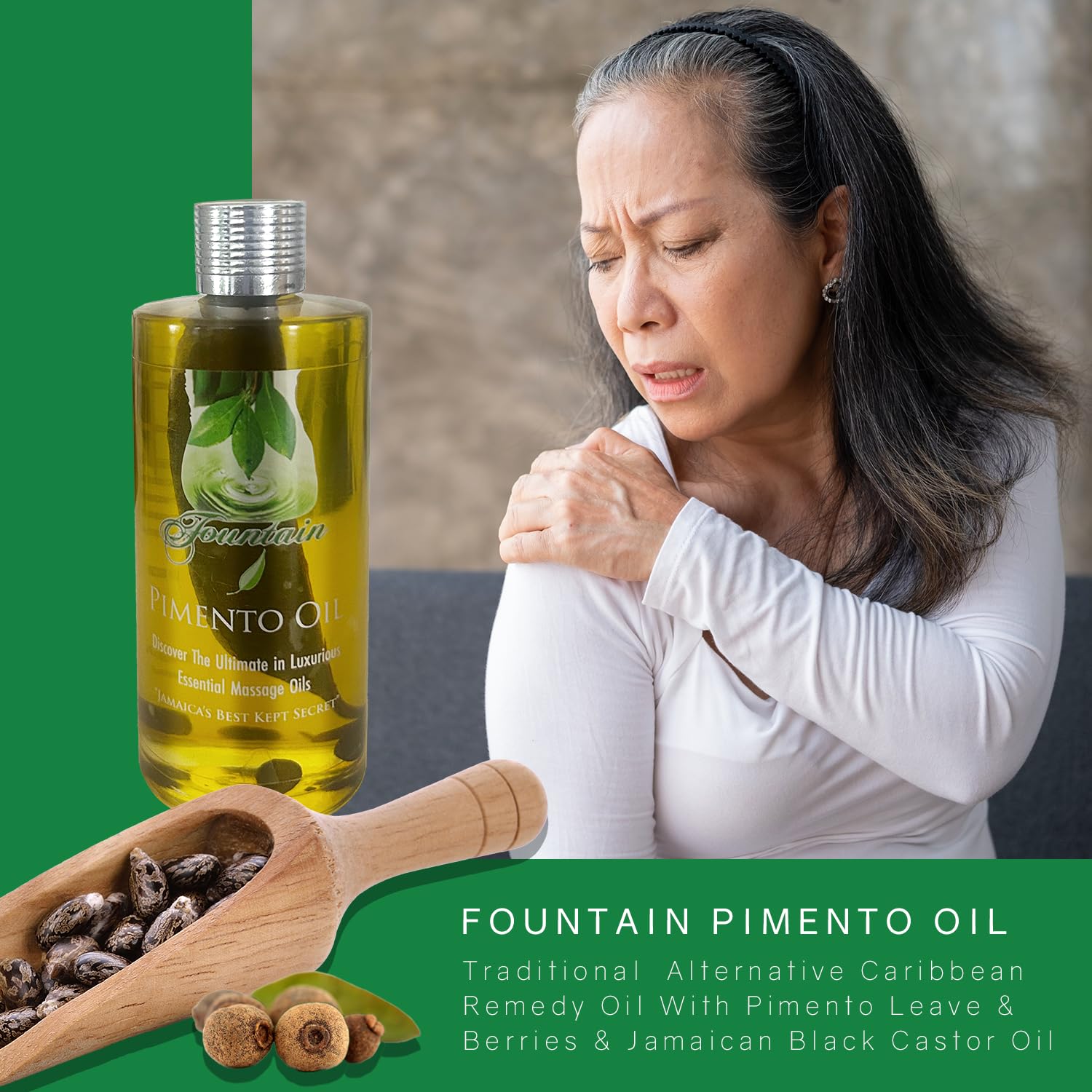 Fountain Pimento Oil 3.5oz for Natural Massage Therapy, Muscle Relief Oil Fountain buy supplements canada