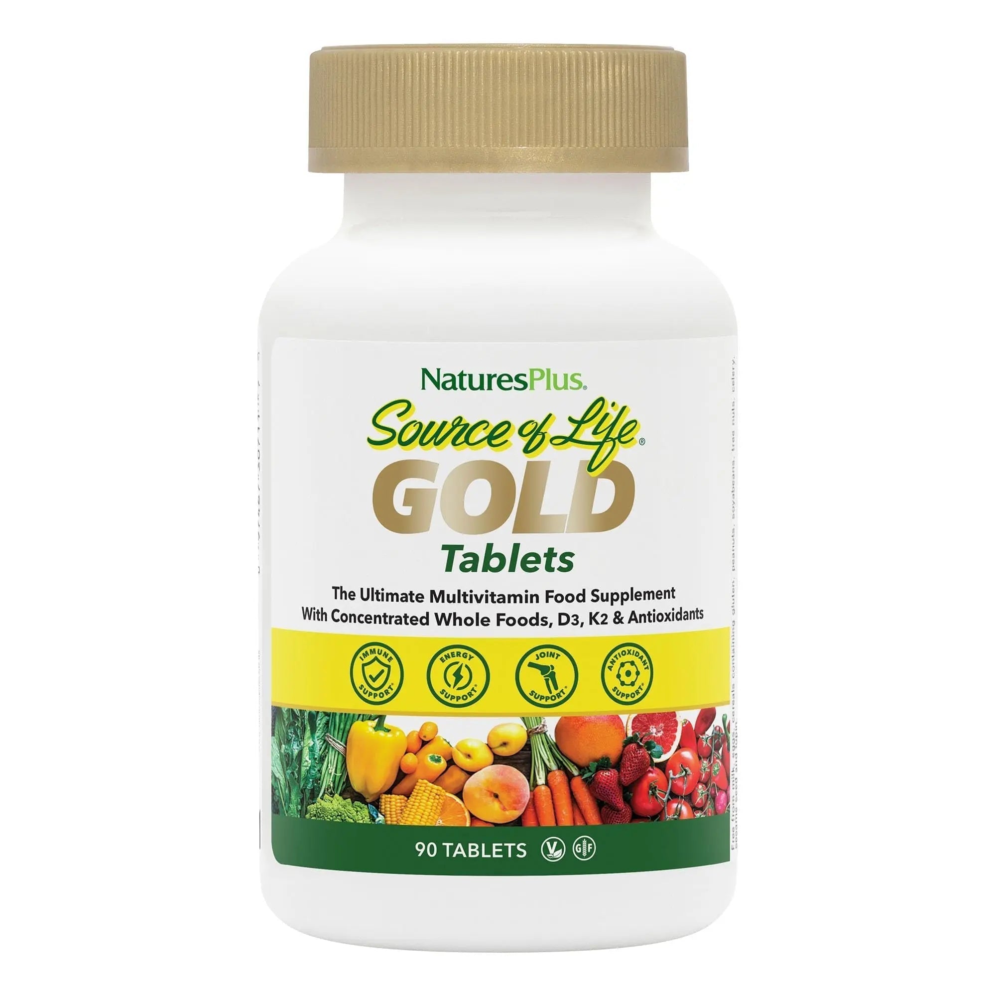 NaturesPlus Source of Life Gold Multivitamin - 90 Tablets - with Vitamins D3, B12 & K2 - Blood, Bone & Immune Support Aus Healthcare buy supplements canada
