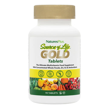 NaturesPlus Source of Life Gold Multivitamin - 90 Tablets - with Vitamins D3, B12 & K2 - Blood, Bone & Immune Support Aus Healthcare buy supplements canada