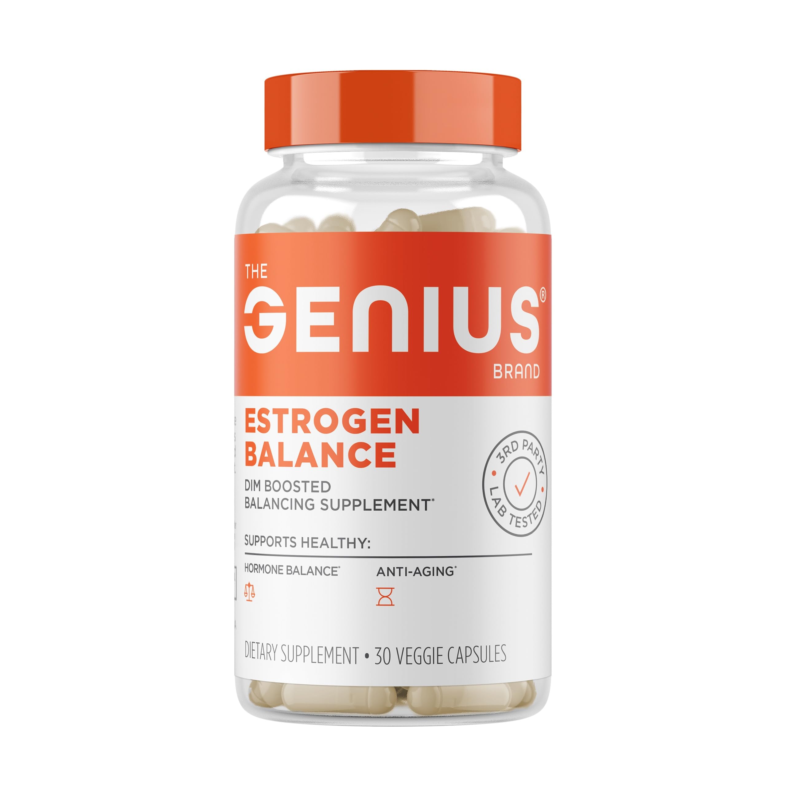 Genius Estrogen Balance, Dim Supplement - Blocker for Men & Women - Hormones, Hormonal Acne & Menopause - Aromatase Inhibitor with Grape Seed Extract & BioPerine - 30 Capsules The Genius Brand buy supplements canada