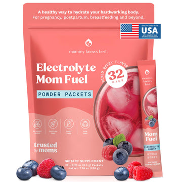 Mommy Knows Best Mom Fuel Electrolyte Drink Mix for Moms, Hydration Support - for Pregnancy, Prenatal, Electrolytes + Trace Minerals, Lactation Drink Mix Supplement (32 Count) Mommy Knows Best buy supplements canada