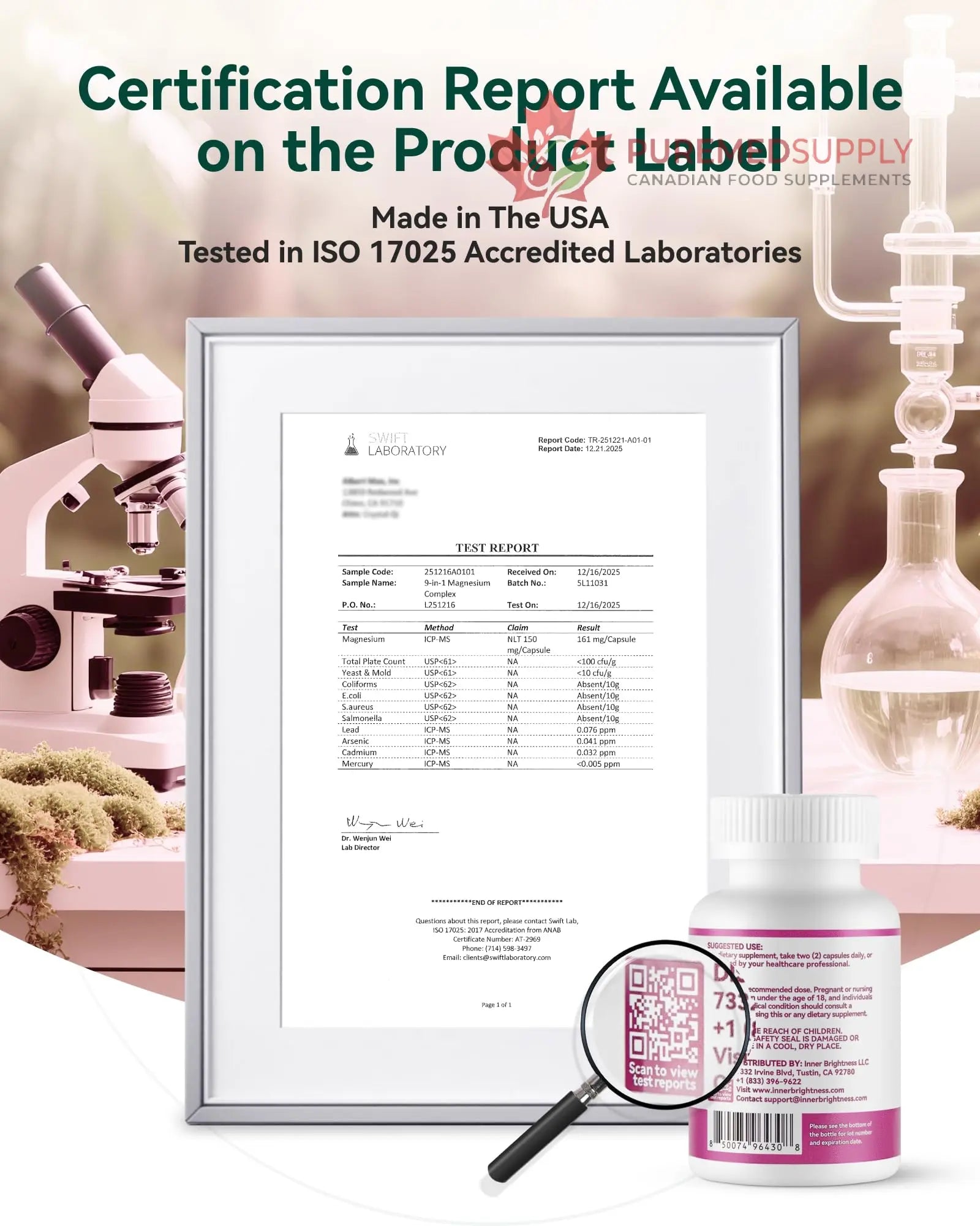 9-in-1 Magnesium Complex, 300mg Magnesium from 9 Organic Forms, Glycinate, Citrate, Malate, High Absorption for Sleep & Relaxation, Energy & Muscle Support, 90 Capsules Inner Brightness buy supplements canada