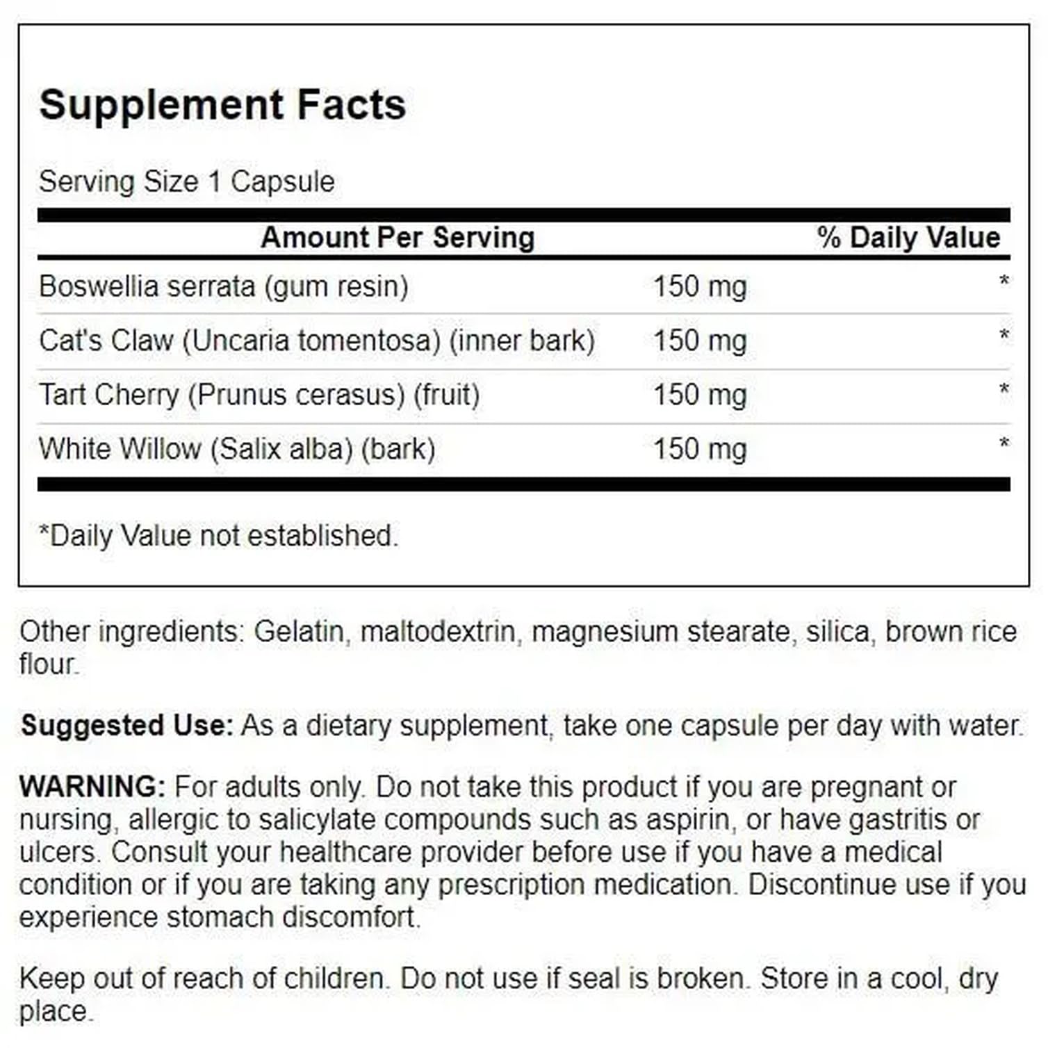 Swanson Full Spectrum Herbal Joint Care 60 Capsules Swanson buy supplements canada