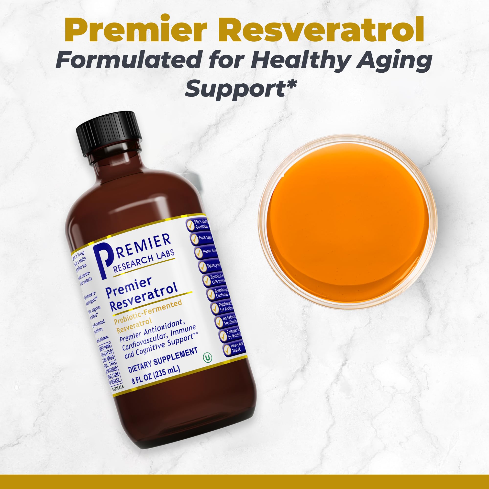 Premier Research Labs Resveratrol - Resveratrol Liquid Supplement, Trans Resveratrol, Antioxidant Support for Heart Health & Blood Flow, Aging Support, 180 mg Per Teaspoon - 8 Fl Oz Premier Research Labs buy supplements canada