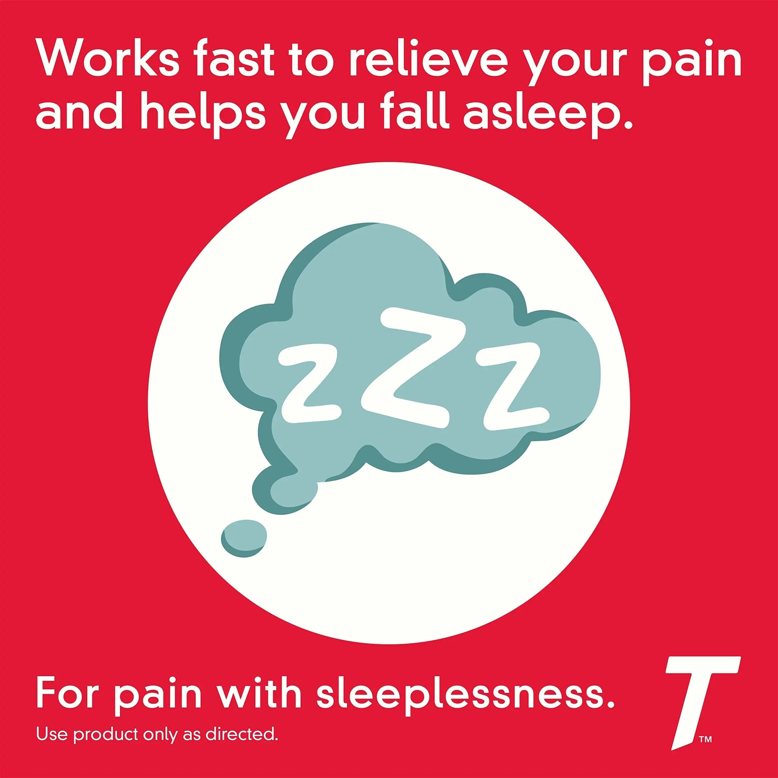 Tylenol PM Extra Strength Nighttime Pain Reliever & Sleep Aid Caplets, Fast, Strong Pain Relief, 500 mg Acetaminophen & 25 mg Diphenhydramine HCl, Non-Habit Forming Medicine for Aches & Cramps, 100 Ct Tylenol buy supplements canada