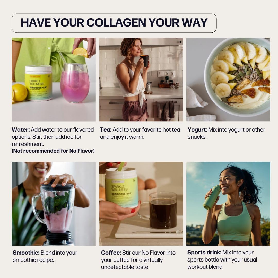 Sparkle Wellness VERISOL Bioactive Hydrolyzed Collagen Peptides | Collagen Powder Supplement with Vitamin C for Skin, Hair & Nail Health | Skin Boost (No Flavor) [30-Serves] Sparkle Wellness buy supplements canada