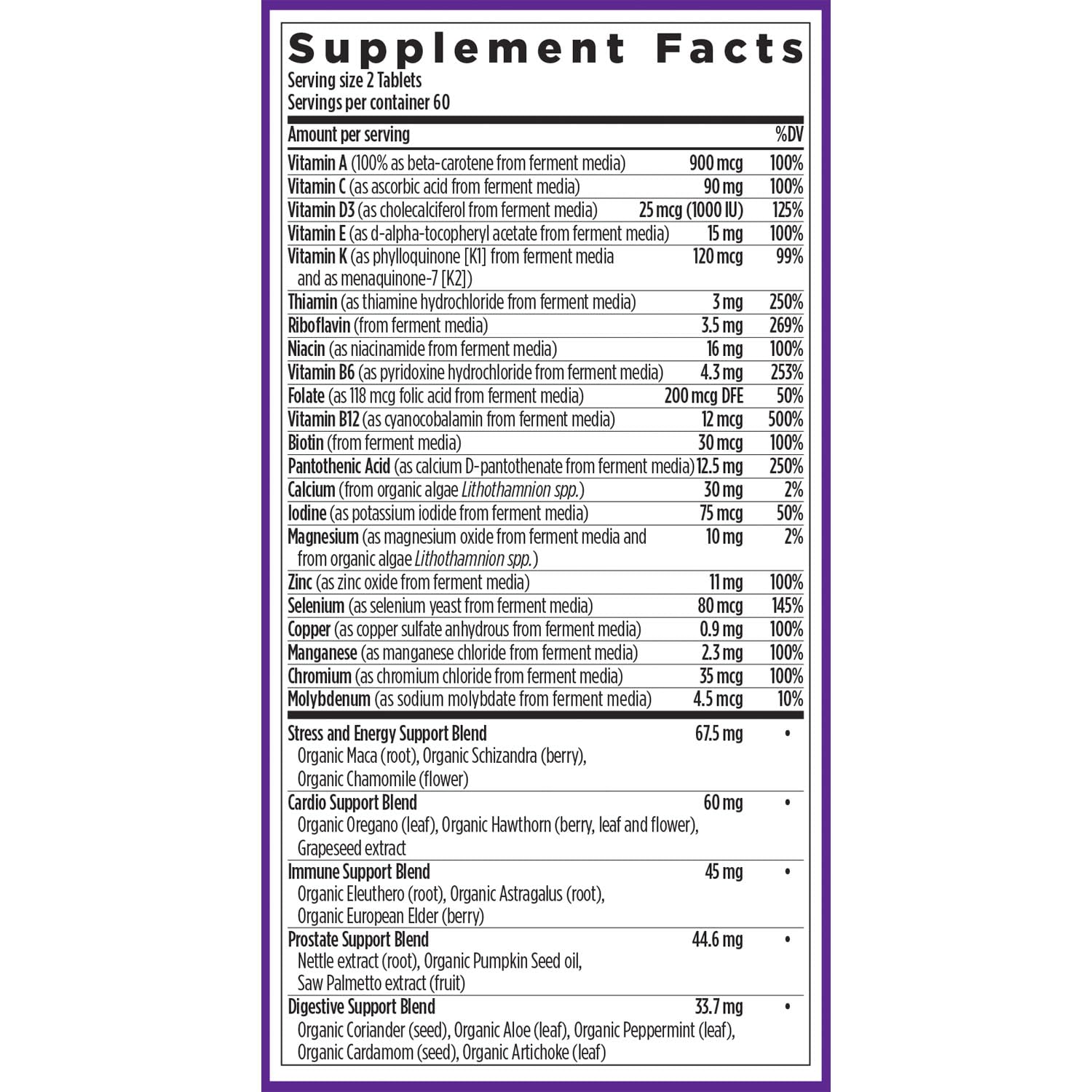New Chapter Men's Multivitamin Advanced Formula for Stress, Brain, Immune, Heart & Energy Support, Higher Levels of Whole New Chapter buy supplements canada