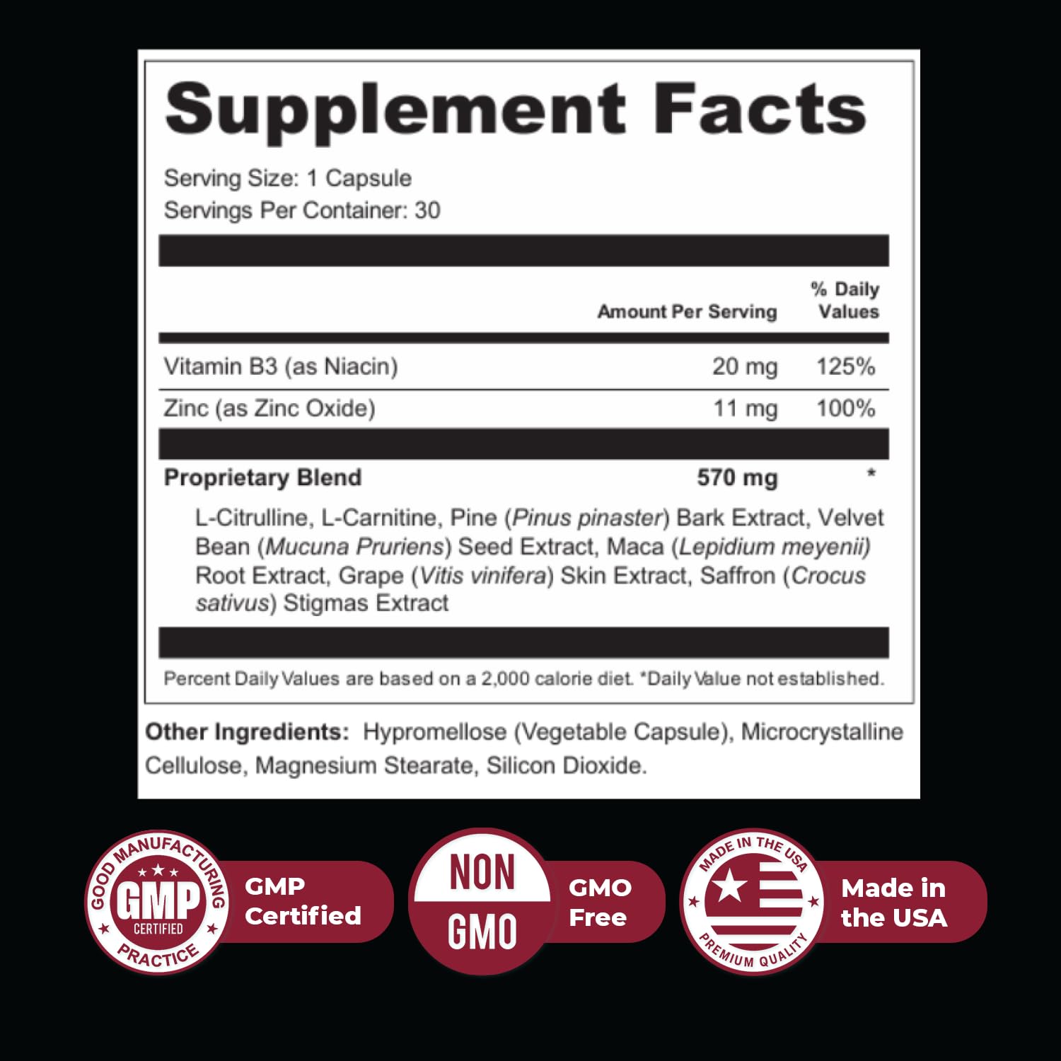 Nature’s NutriWave ErecPower – 100% Natural Men’s Wellness Supplement with Niacin, Zinc & Herbal Blend - Made in USA – 30 Capsules, 3 Month Supply Nature’s NutriWave buy supplements canada