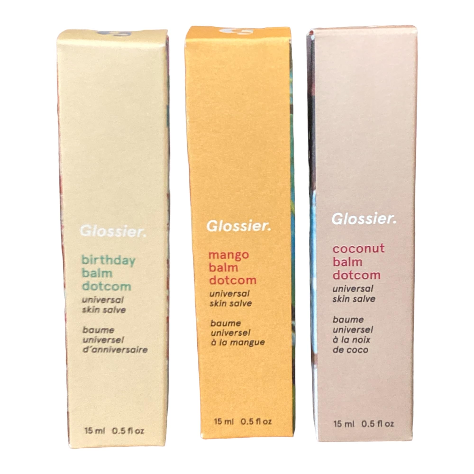Glossier Balm Dotcom Trio Mango, Birthday, Coconut Size: 0.5 fl oz / 15 ml Glossier buy supplements canada