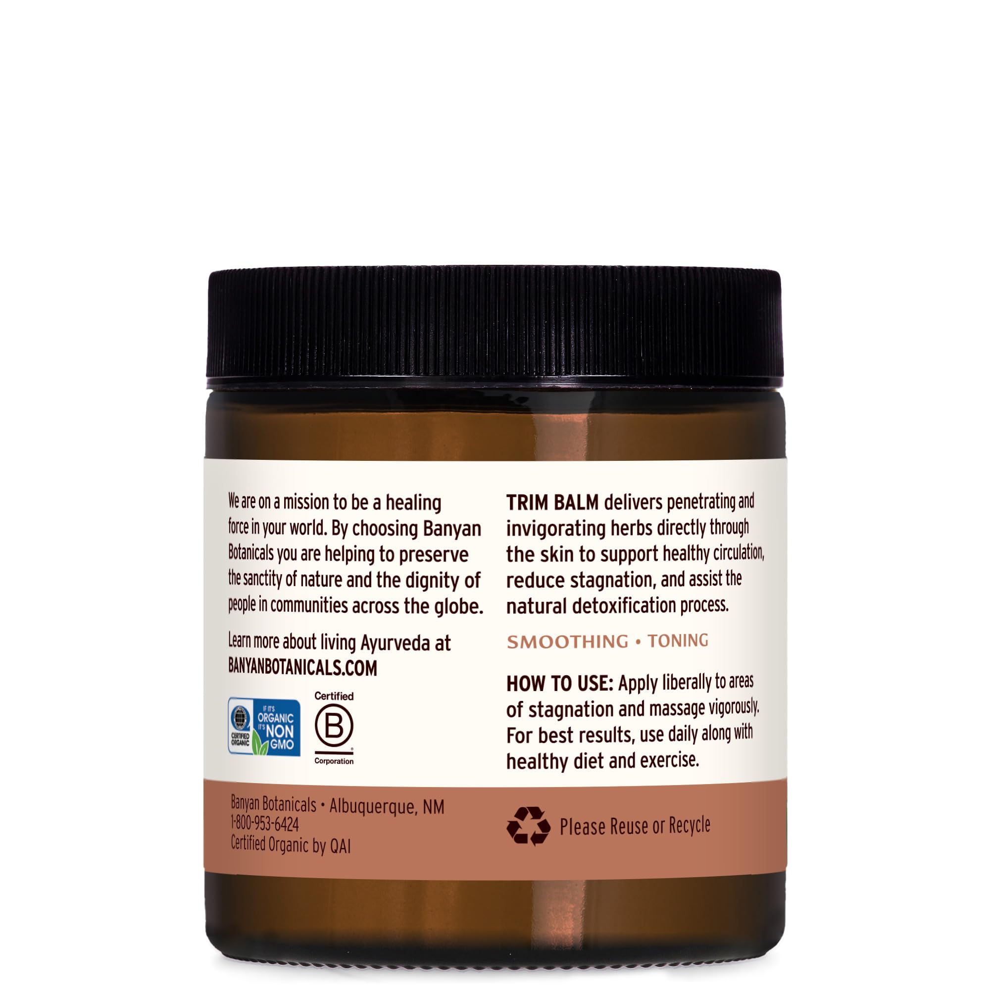 Banyan Botanicals Trim Balm - Certified Organic, 4 oz - Chitrak and Guggulu Increases Metabolism Banyan Botanicals buy supplements canada