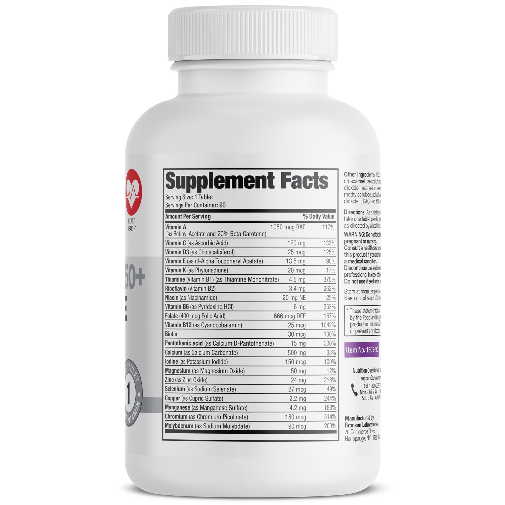 Bronson ONE Daily Women’s 50+ Complete Multivitamin Multimineral, 90 Tablets Bronson buy supplements canada