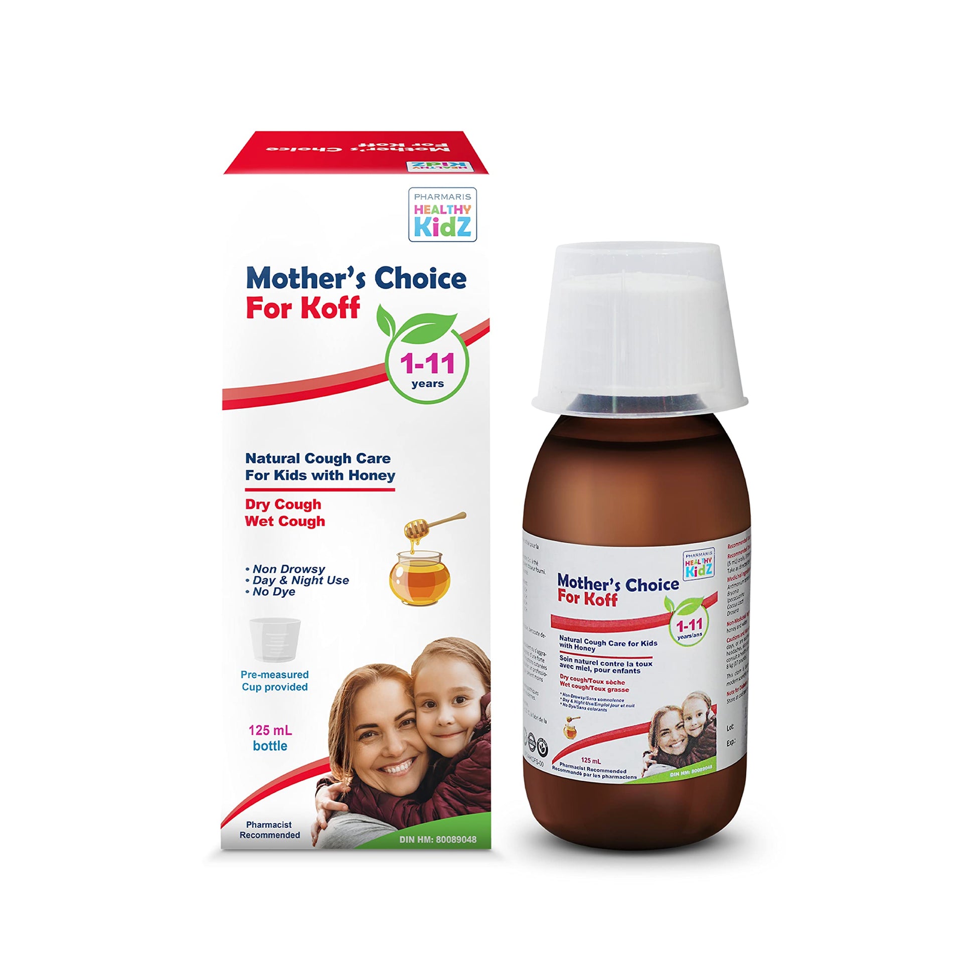 Mother’s Choice for Koff, for Dry and Wet Cough, Natural Cough Care for Kids with Honey, 125 ml PHARMARIS HEALTHY KIDZ MOTHER'S CHOICE buy supplements canada