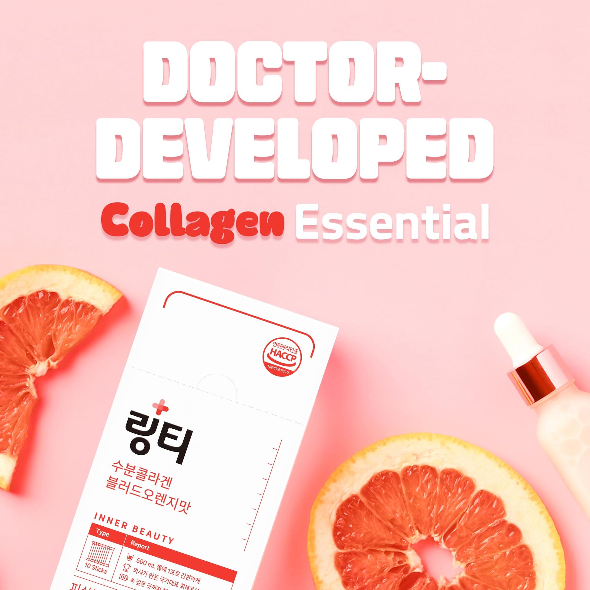 LINGTEA Doctor Developed Hydration Aqua Collagen Drink Mix -Blood Orange Flavor | 1,000mg Ultra-Micro Collagen | Maximum Absorption | Rapid Hydration | Vitamin C | Anti-Aging | Skin Health | 10 Count LINGTEA buy supplements canada