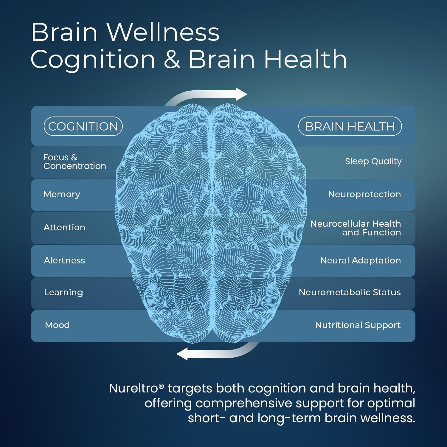 Nureltro All-in-One Nootropic Brain Supplement for Adults and Seniors w/Shoden® Ashwagandha | Supports Memory, Focus, Mood, Mental Clarity, and Brain Health - Caffeine-Free (120 Capsules) Nureltro buy supplements canada