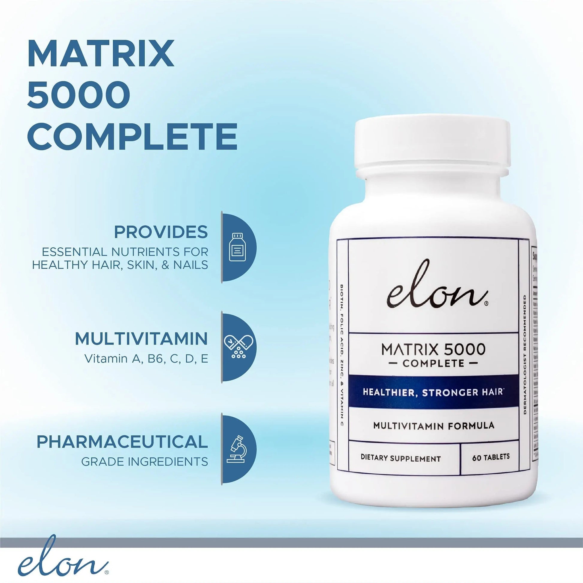 Elon Matrix 5000 Complete Multivitamin (60 Day Supply) Concentrated Hair Serum Elon buy supplements canada