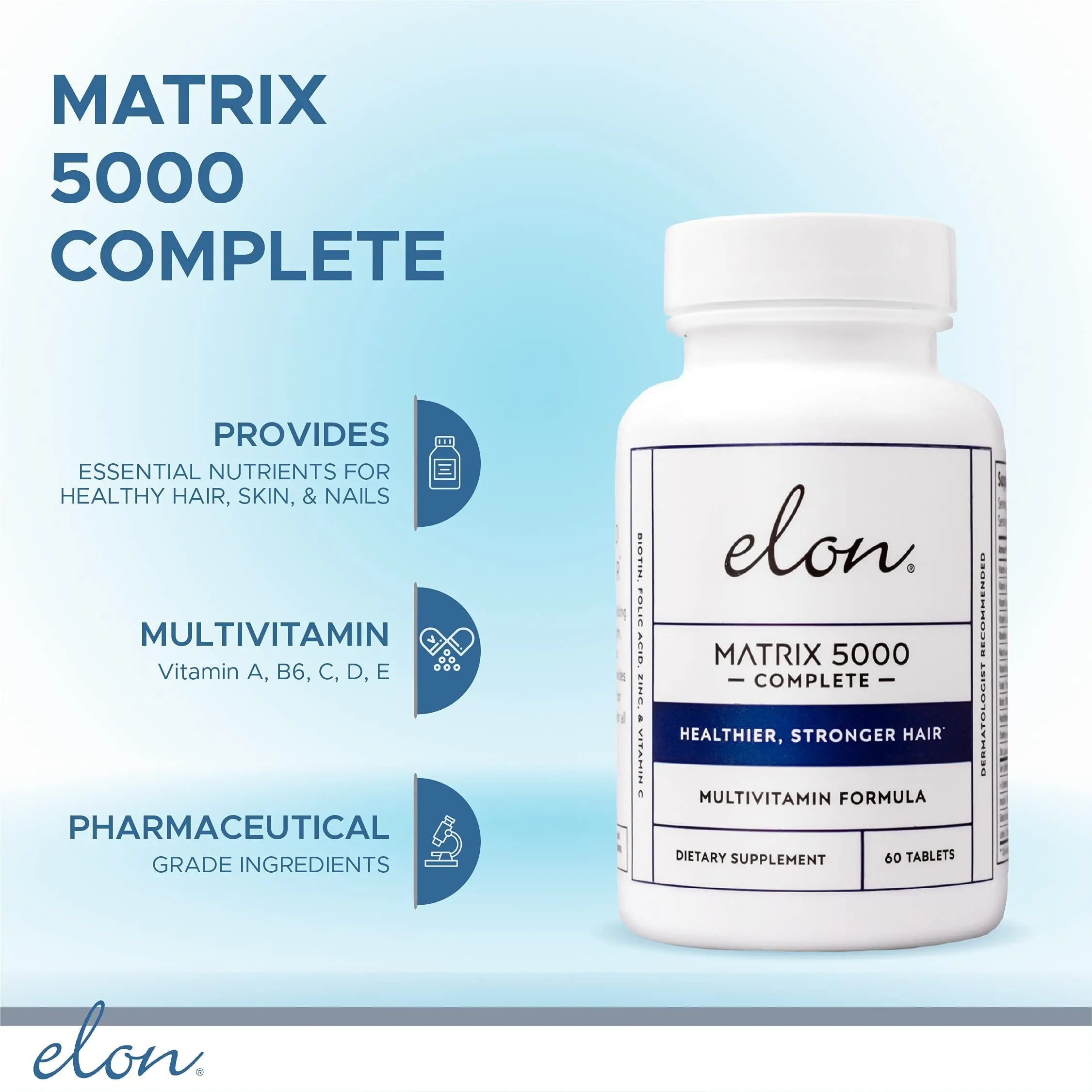 Elon Matrix 5000 Complete Multivitamin (60 Day Supply) Concentrated Hair Serum Elon buy supplements canada