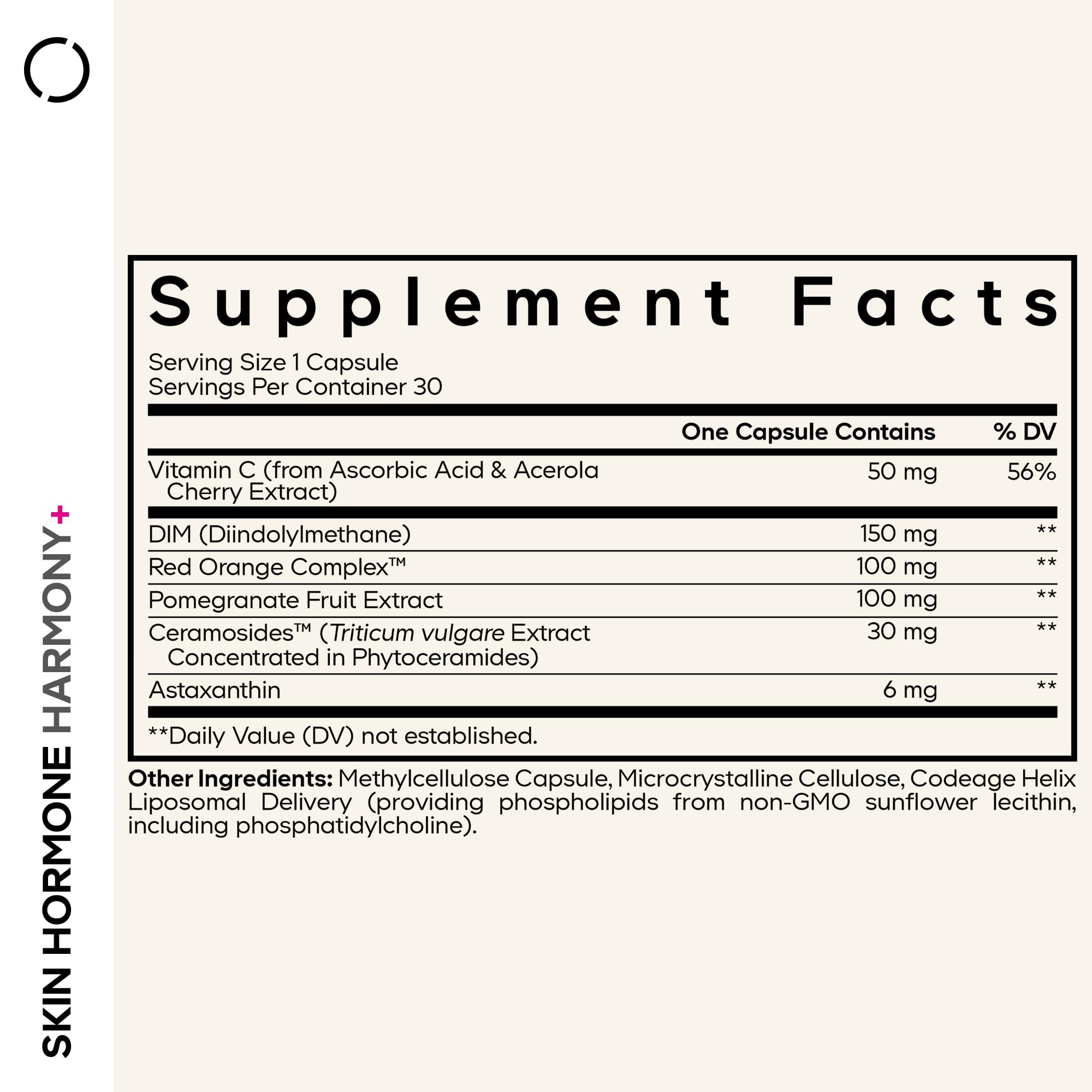 Codeage Skin Hormone Harmony+ Supplement – Skin Hair Support with Ceramosides, Red Orange Complex, Diindolylmethane, Astaxanthin, Vitamin C Ascorbic Acid, Liposomal Delivery – Non-GMO – 30 Capsules Codeage buy supplements canada