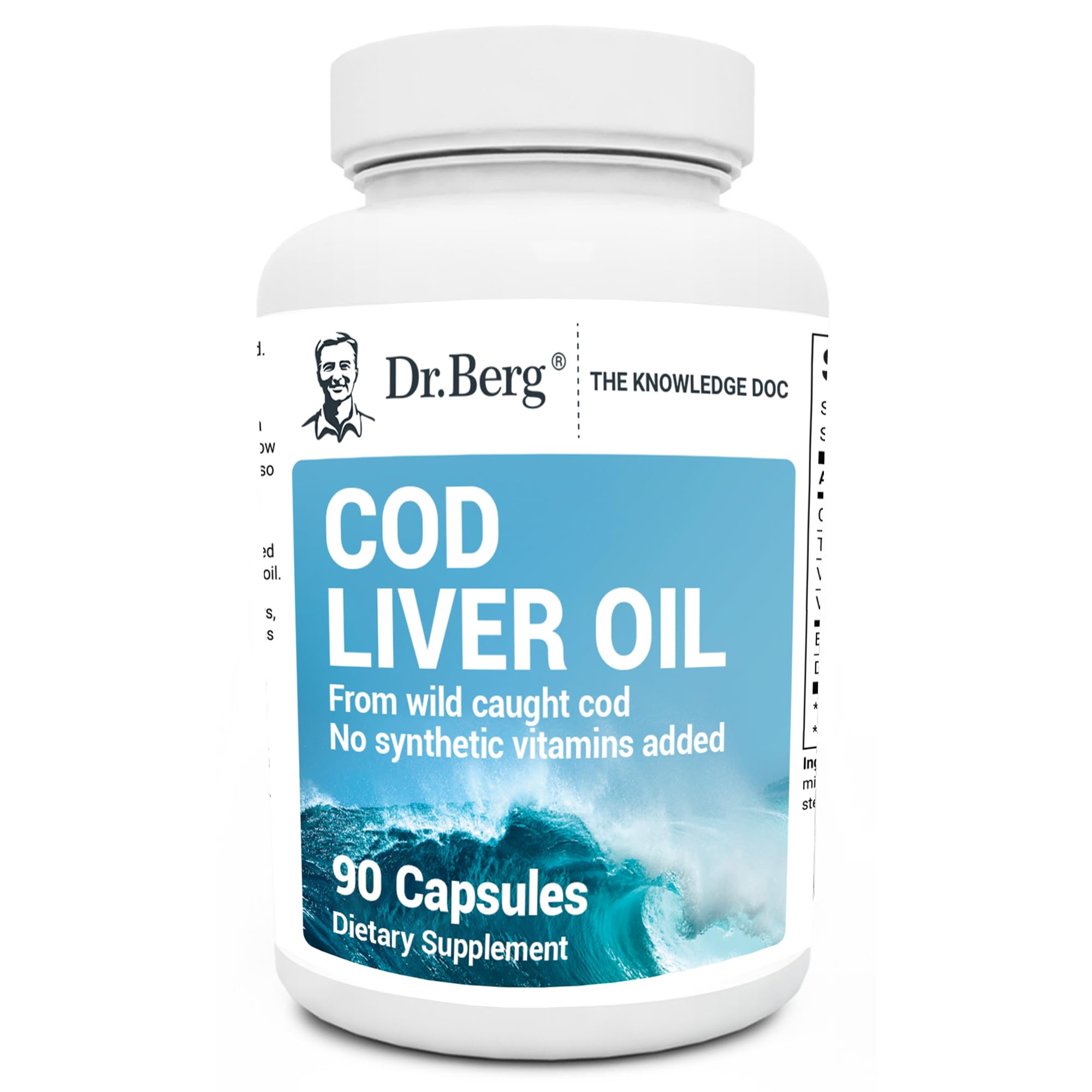 Dr. Berg Cod Liver Oil Capsules - New Formula Without OxBile - Rich in Omega-3 Fatty Dr. Berg Nutritionals buy supplements canada