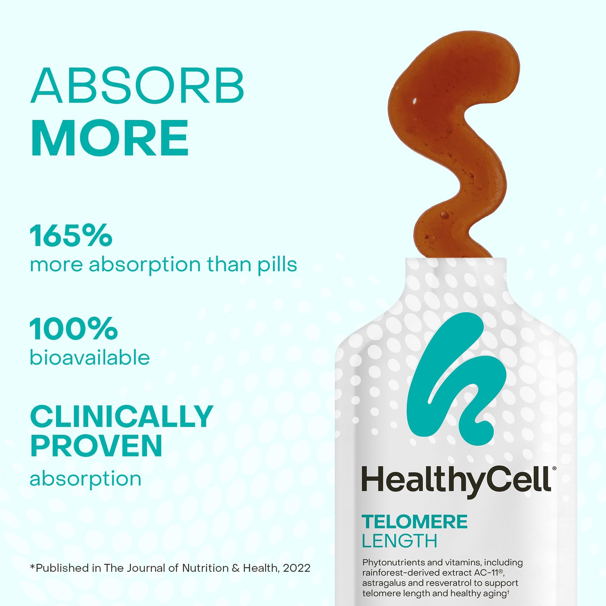 HealthyCell Telomere Length Supplement - Anti-Aging Telomere Lengthening Supplements with Phytonutrients & Vitamins for Cellular Health - AC-11, Astragalus & Resveratrol - 30 Gel Packs, Grape Flavored Healthycell buy supplements canada