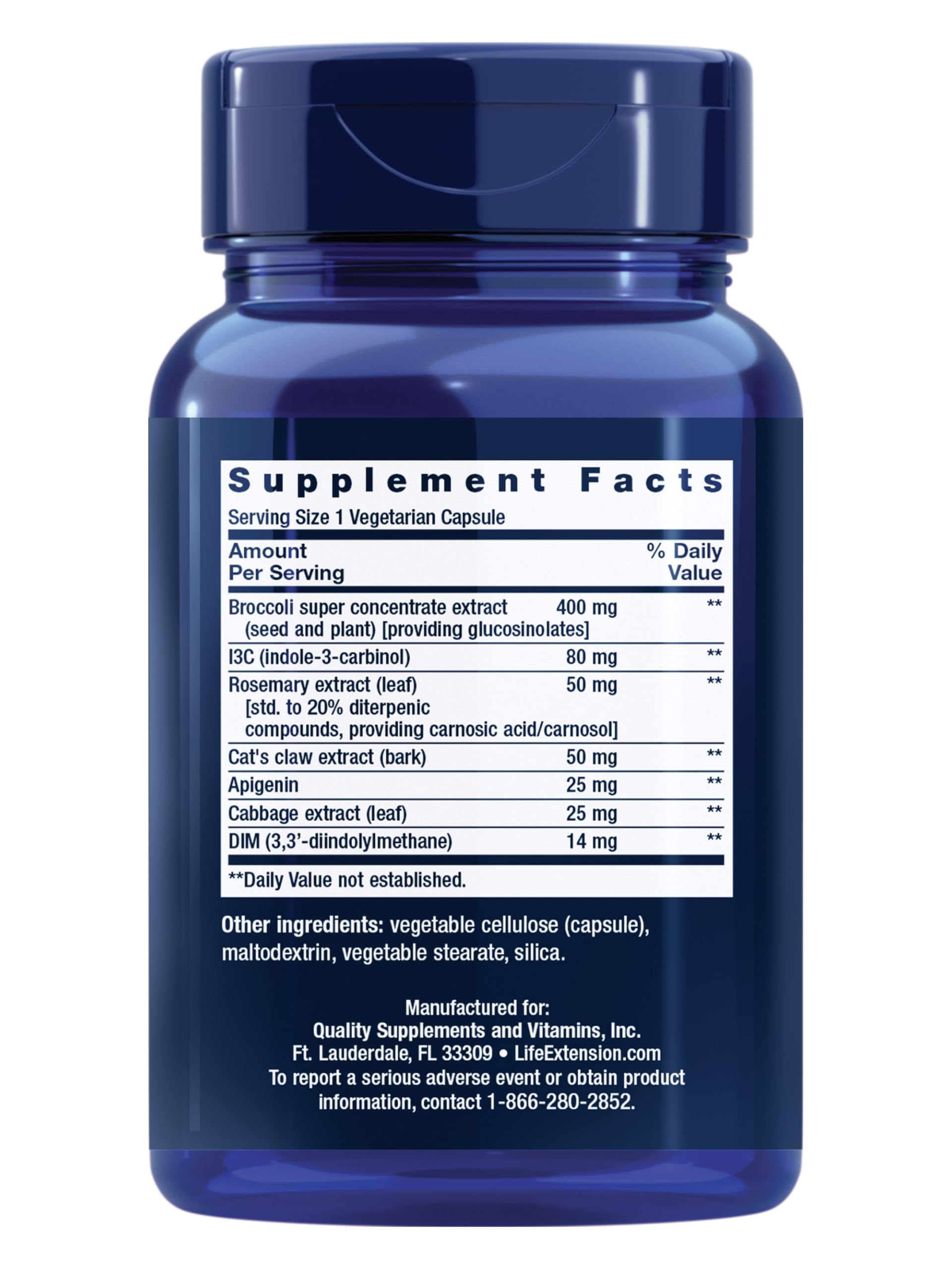 Life Extension Cruciferous Vegetable Extract Blend, Broccoli Extract, I3C, Helps Maintain DNA Health & Already Healthy Hormone Levels, Gluten Free, Non-GMO, Vegetarian, 60 Capsules Life Extension buy supplements canada